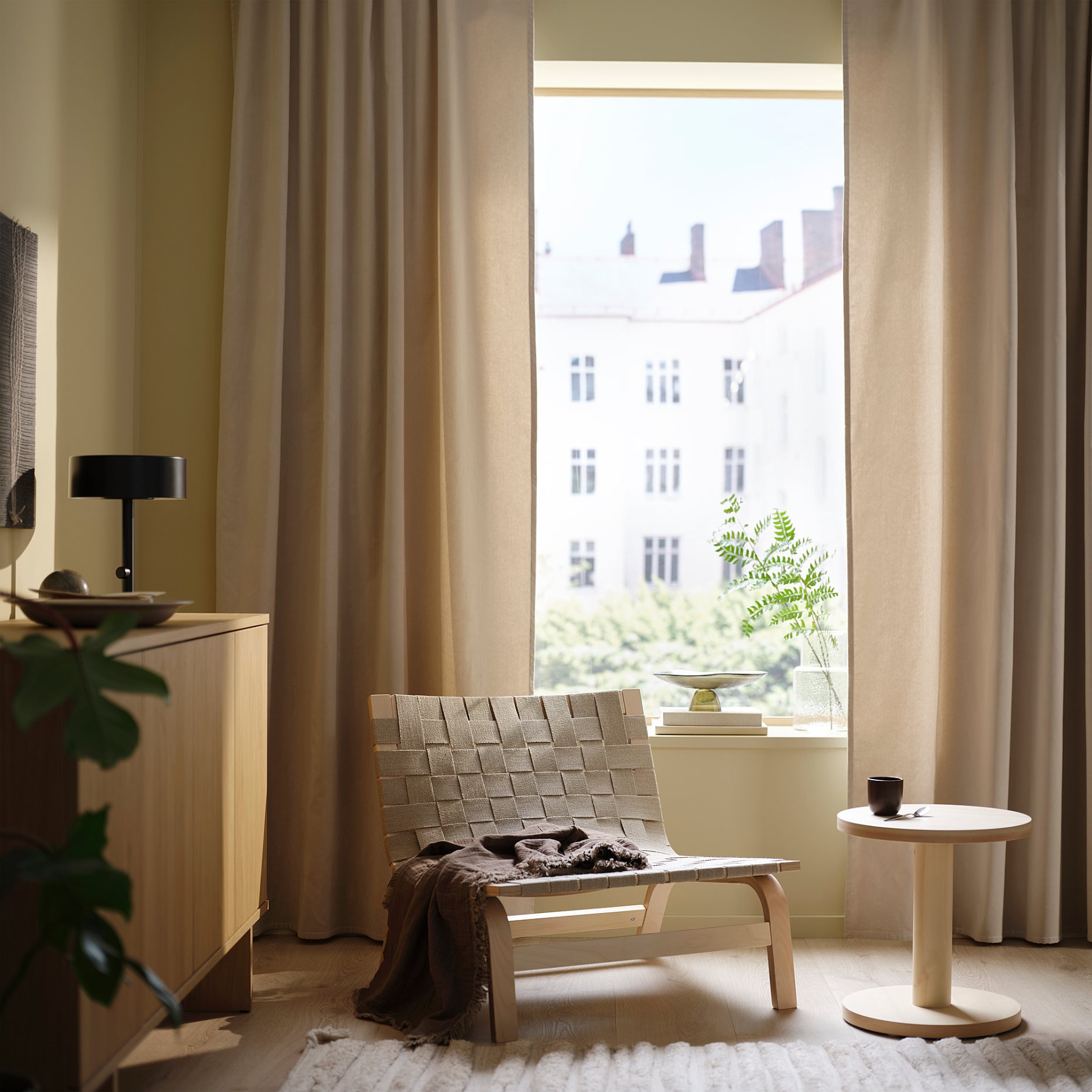 SANELA, curtains with heading tape/1 pair, 140x280 cm, 406.314.45