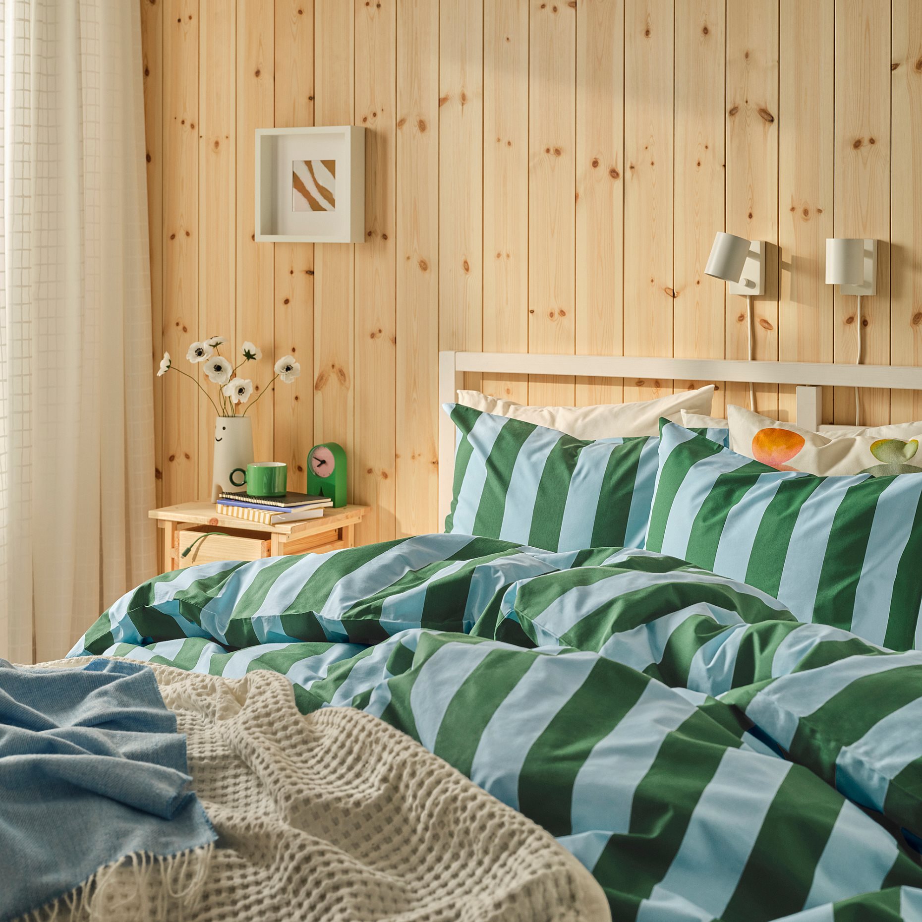 SLANHOSTMAL, duvet cover and 2 pillowcases, 240x220/50x60 cm, 406.329.06