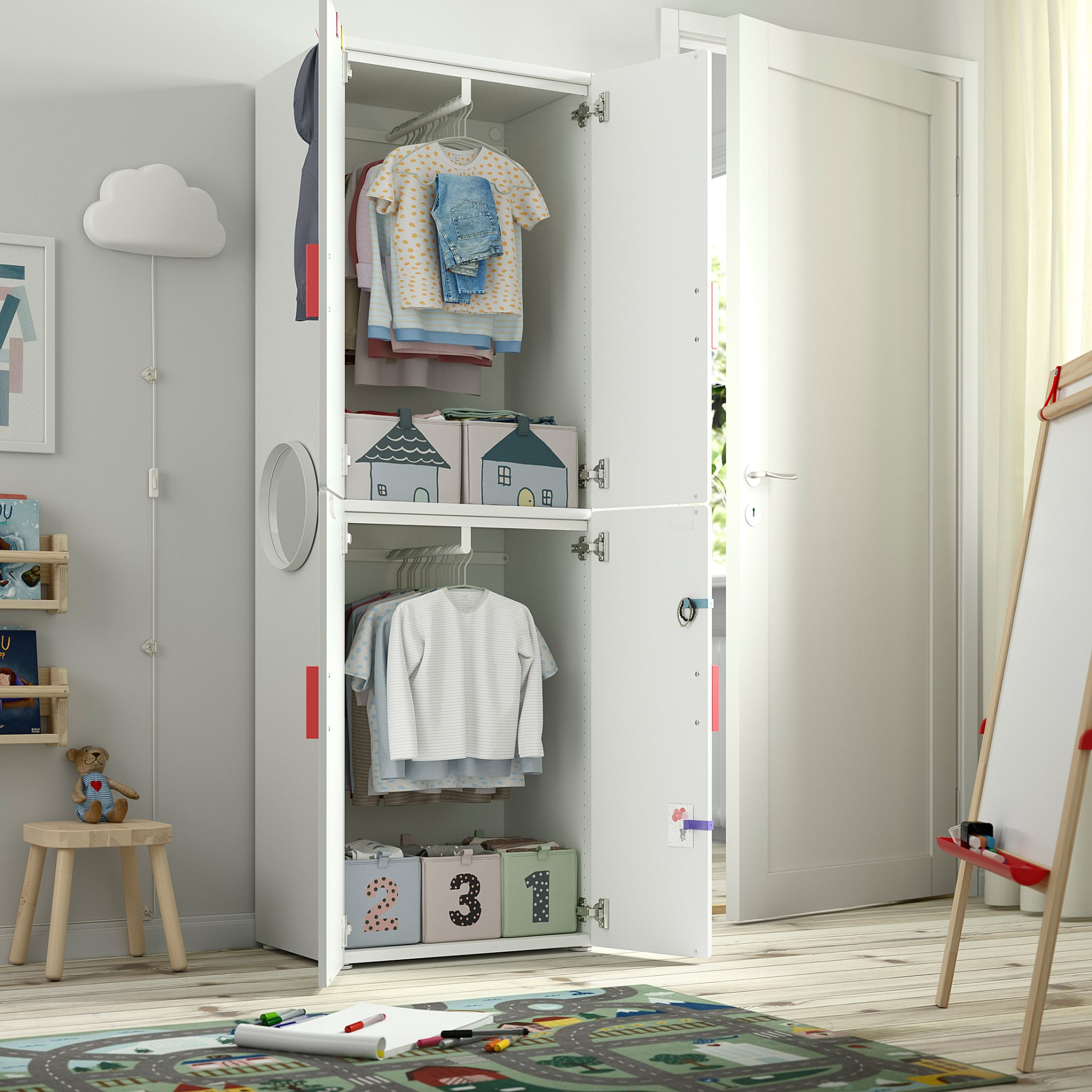 SMÅSTAD, wardrobe with 2 clothes rails, 60x42x181 cm, 493.908.75