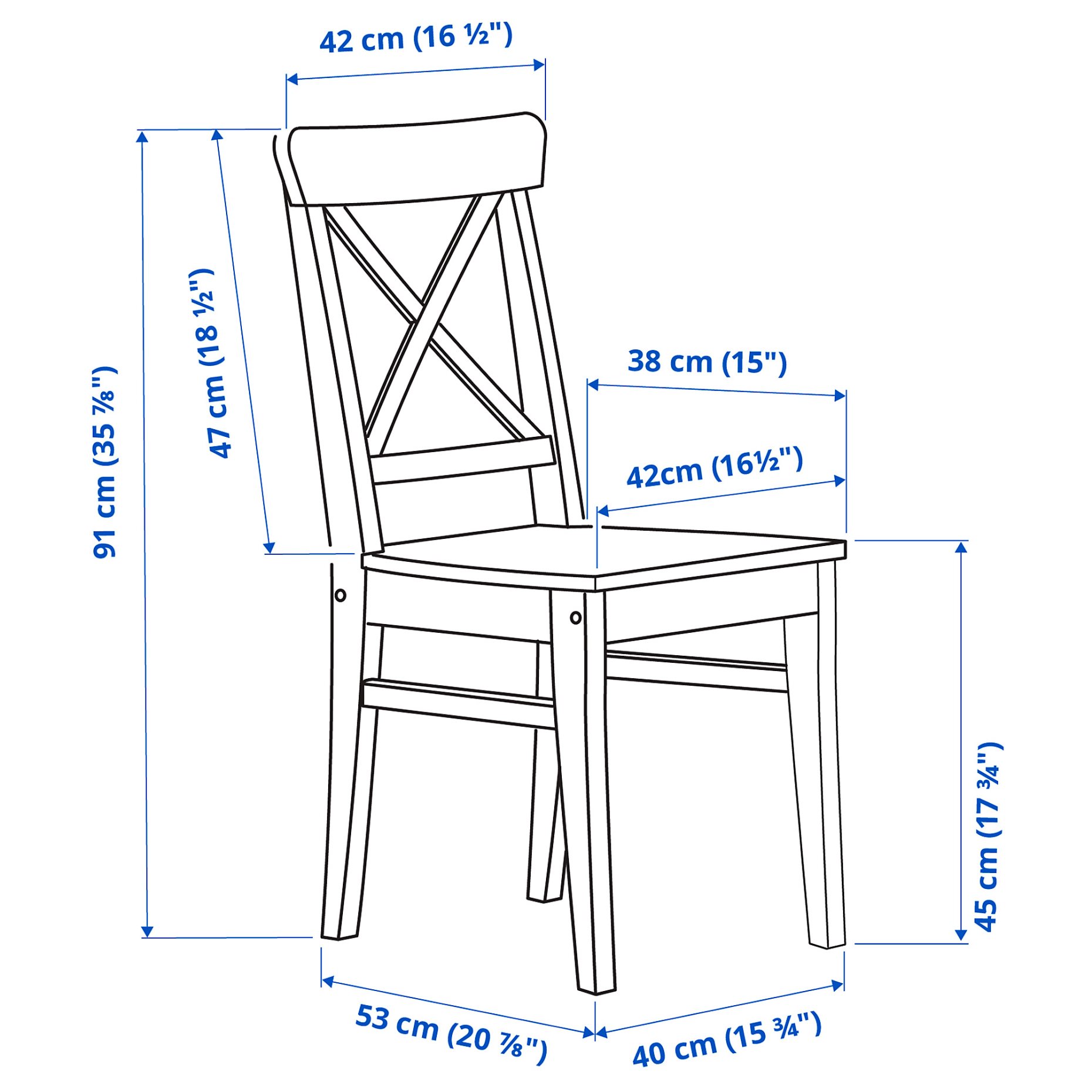 DANDERYD/INGOLF, τραπέζι και 4 καρέκλες, 493.925.39