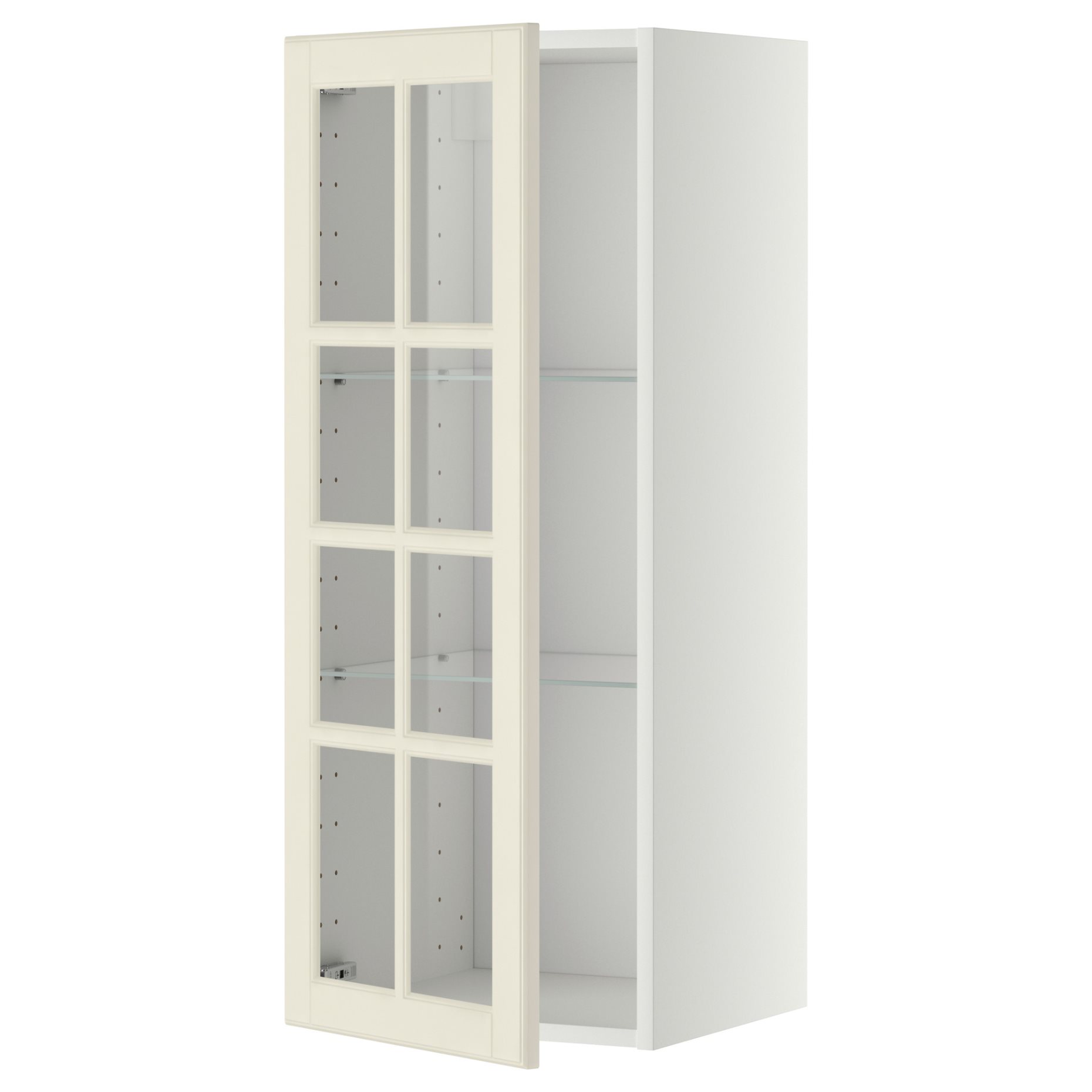 METOD, wall cabinet with shelves/glass door, 40x100 cm, 493.949.77