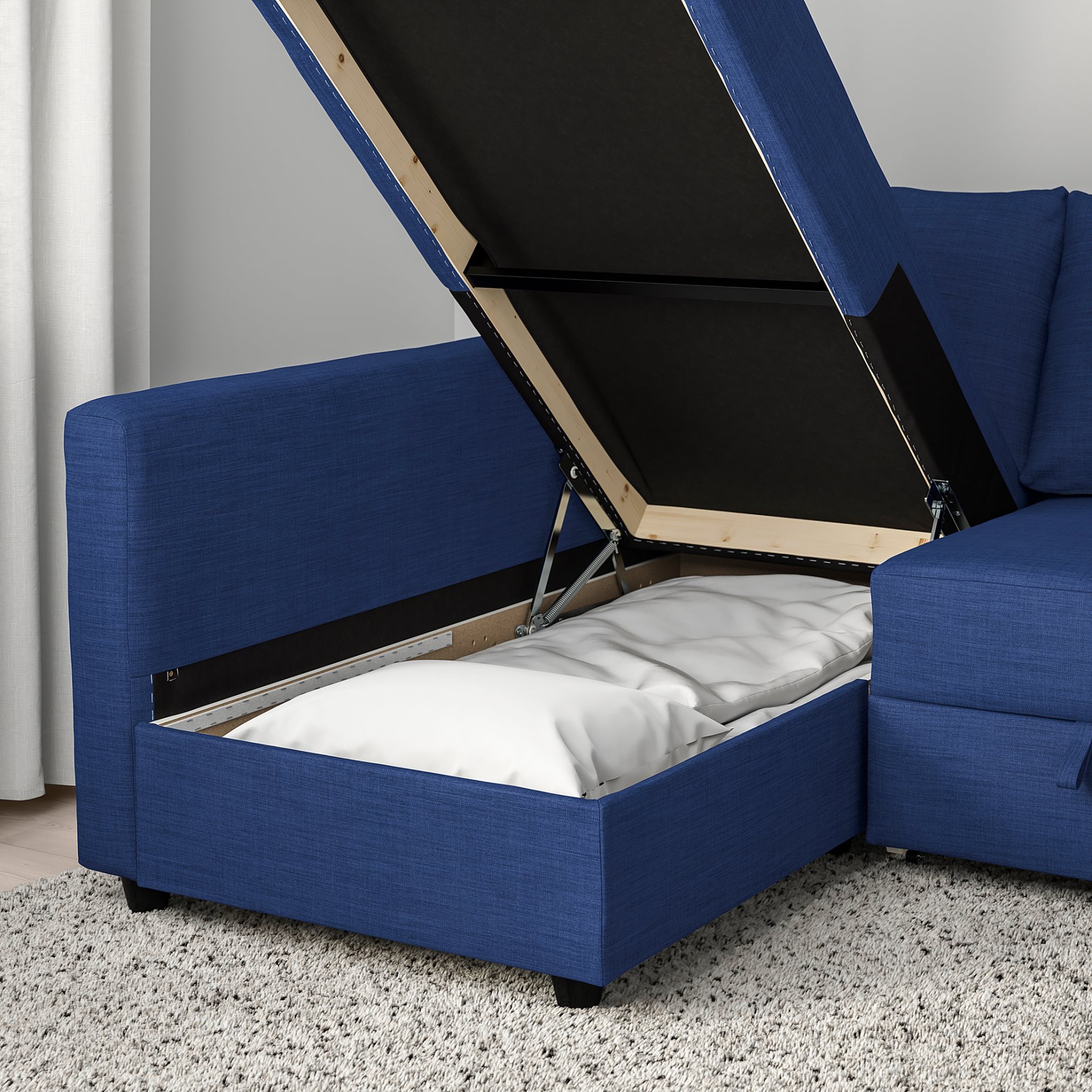 FRIHETEN/KLAGSHAMN, γωνιακός καναπές-κρεβάτι με αποθήκευση, 494.443.26
