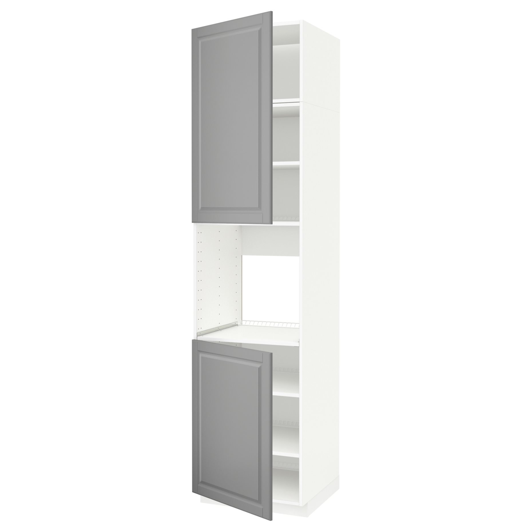 METOD, high cabinet for oven with 2 doors/shelves, 60x60x240 cm, 494.542.21
