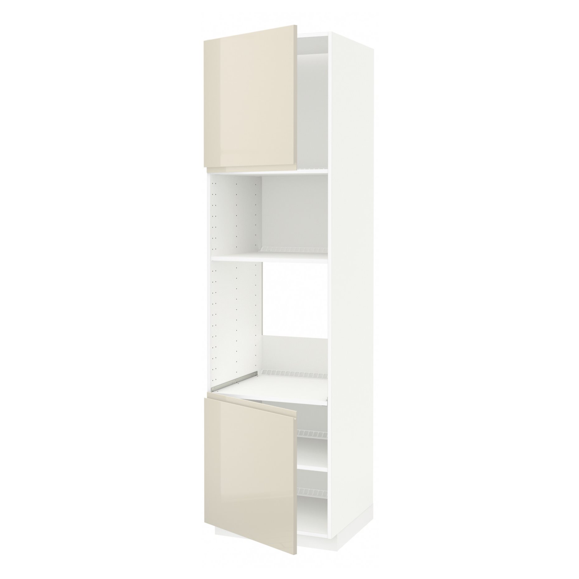 METOD, high cabinet for oven/microwave with 2 doors/shelves, 60x60x220 cm, 494.563.95