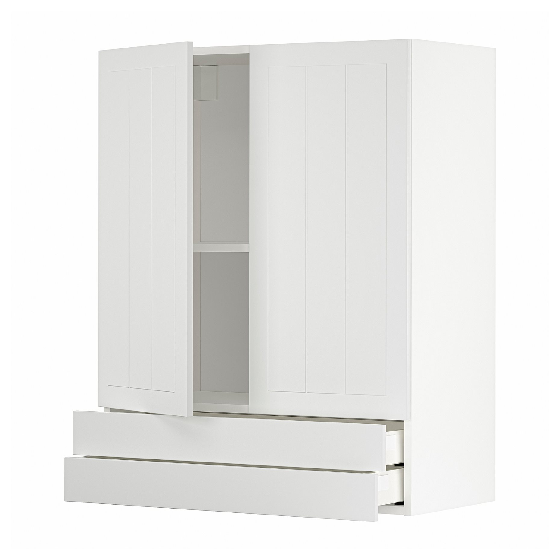 METOD/MAXIMERA, wall cabinet with 2 doors/2 drawers, 80x100 cm, 494.645.74