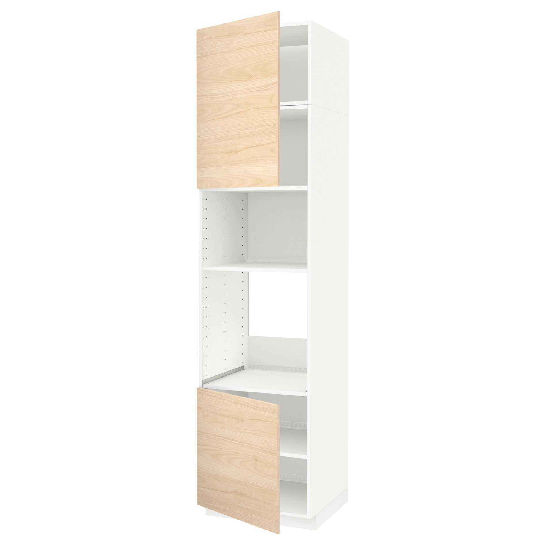 METOD, high cabinet for oven/microwave with 2 doors/shelves, 60x60x240 cm, 494.669.26