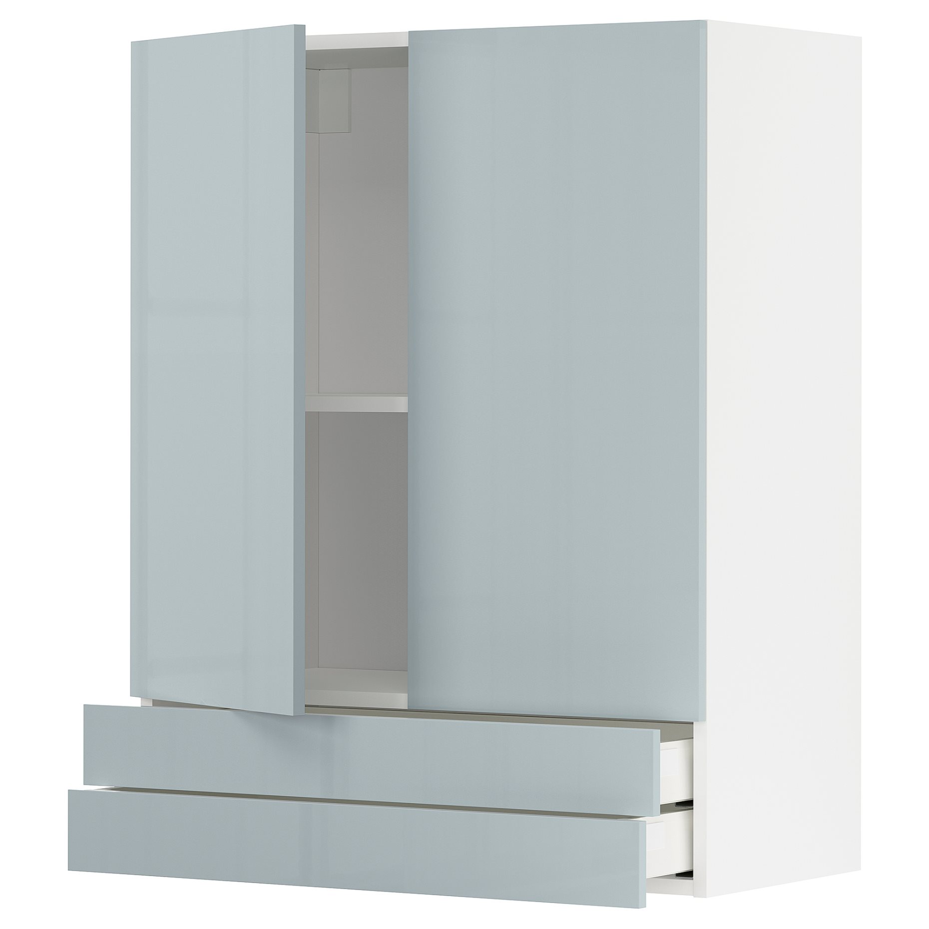 METOD/MAXIMERA, ντουλάπι τοίχου με 2 πόρτες/2 συρτάρια, 80x100 cm, 494.788.87