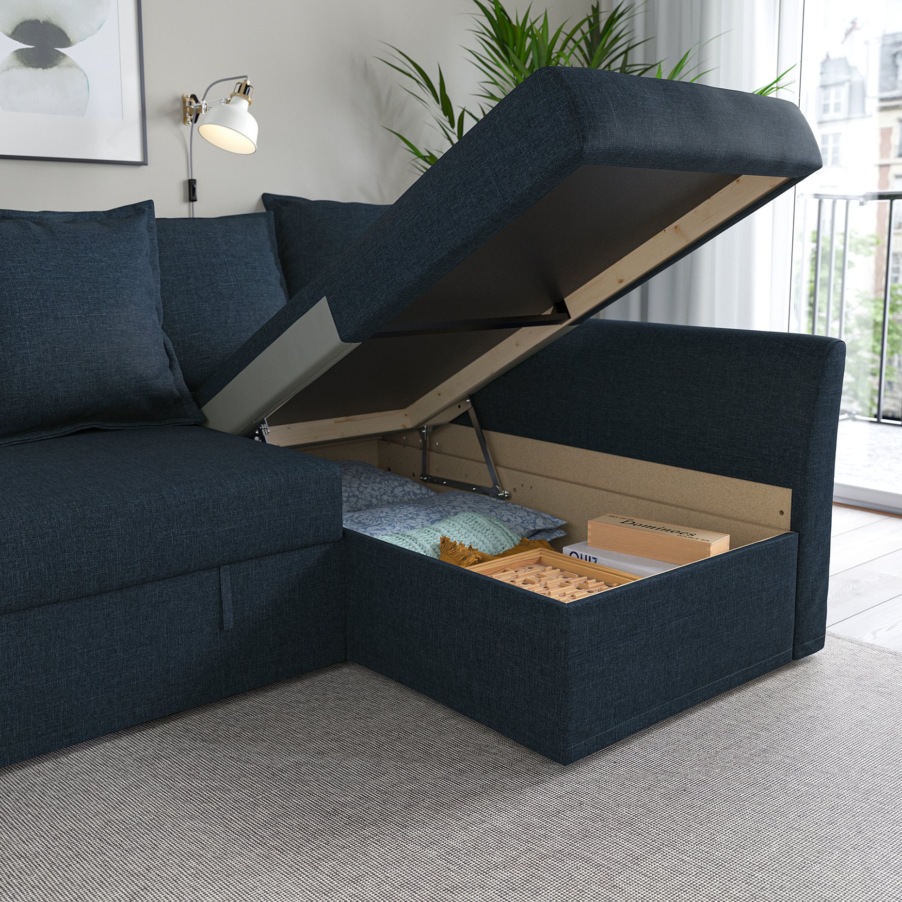 HOLMSUND, corner sofa-bed, 495.112.93