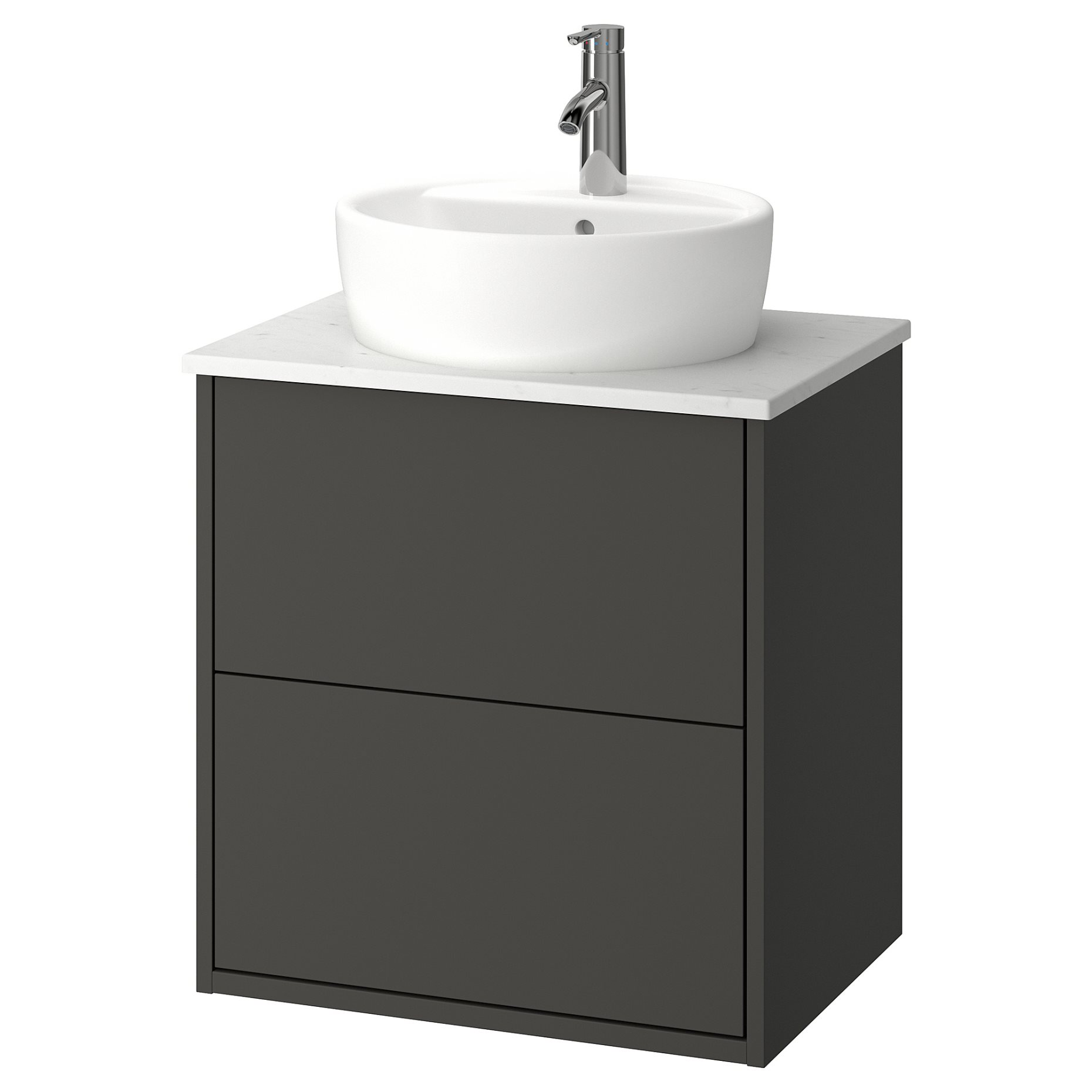 HAVBACK/TORNVIKEN, wash-stand with drawers/wash-basin/tap, 62x49x79 cm, 495.210.46