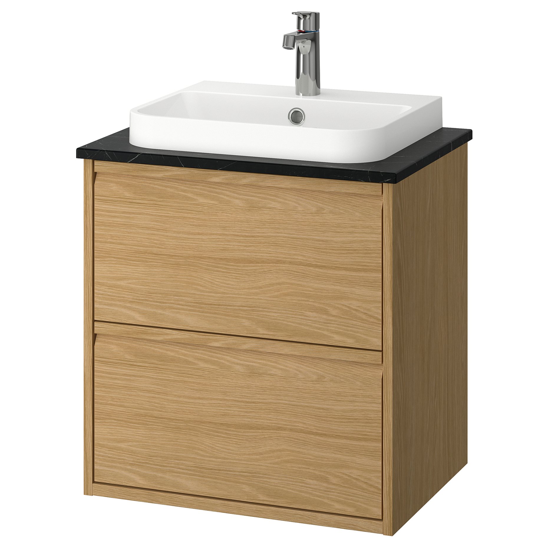 ANGSJON/BACKSJON, wash-stand with drawers/wash-basin/tap, 62x49x71 cm, 495.213.67