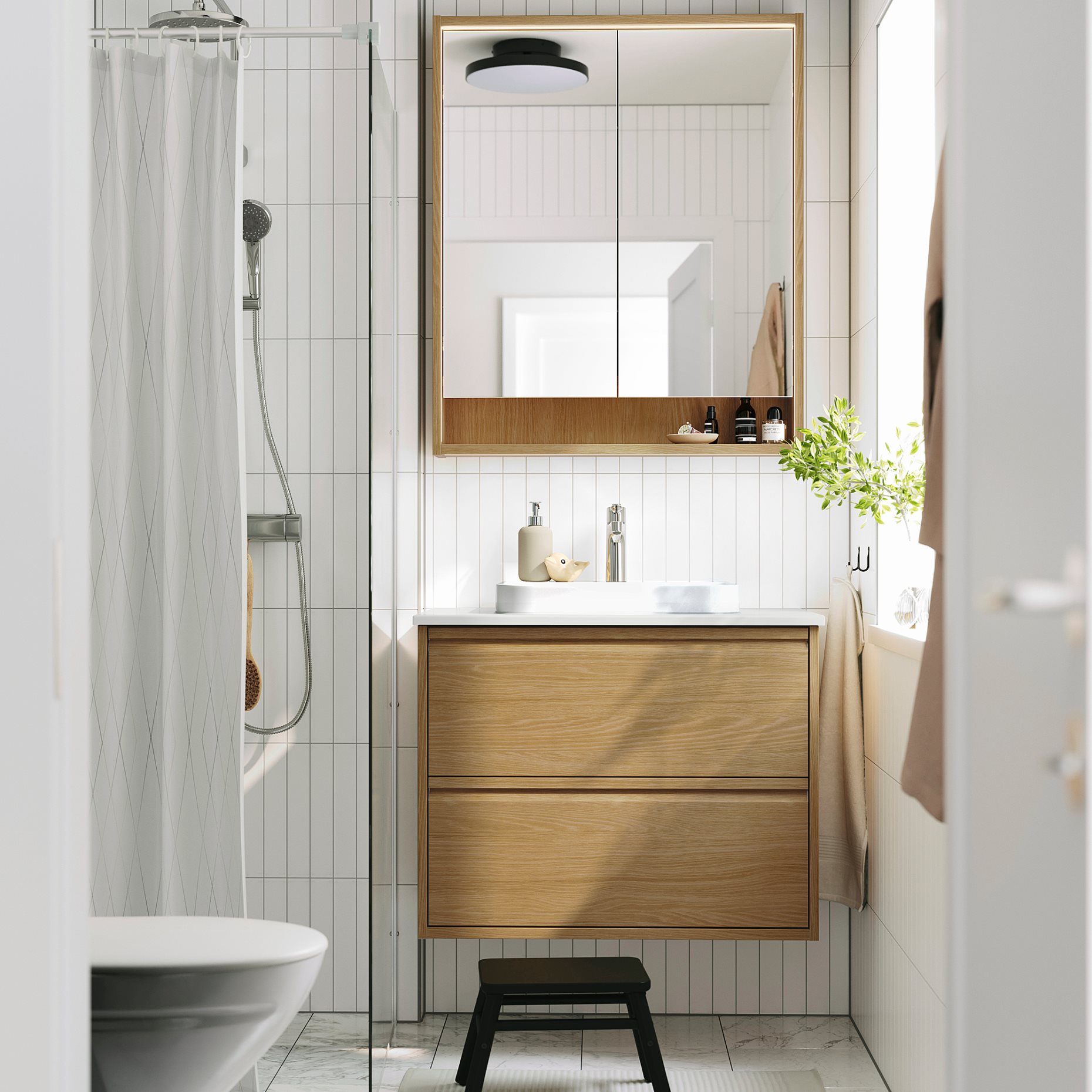 ANGSJON/BACKSJON, wash-stand with drawers/wash-basin/tap, 82x49x71 cm, 495.213.91