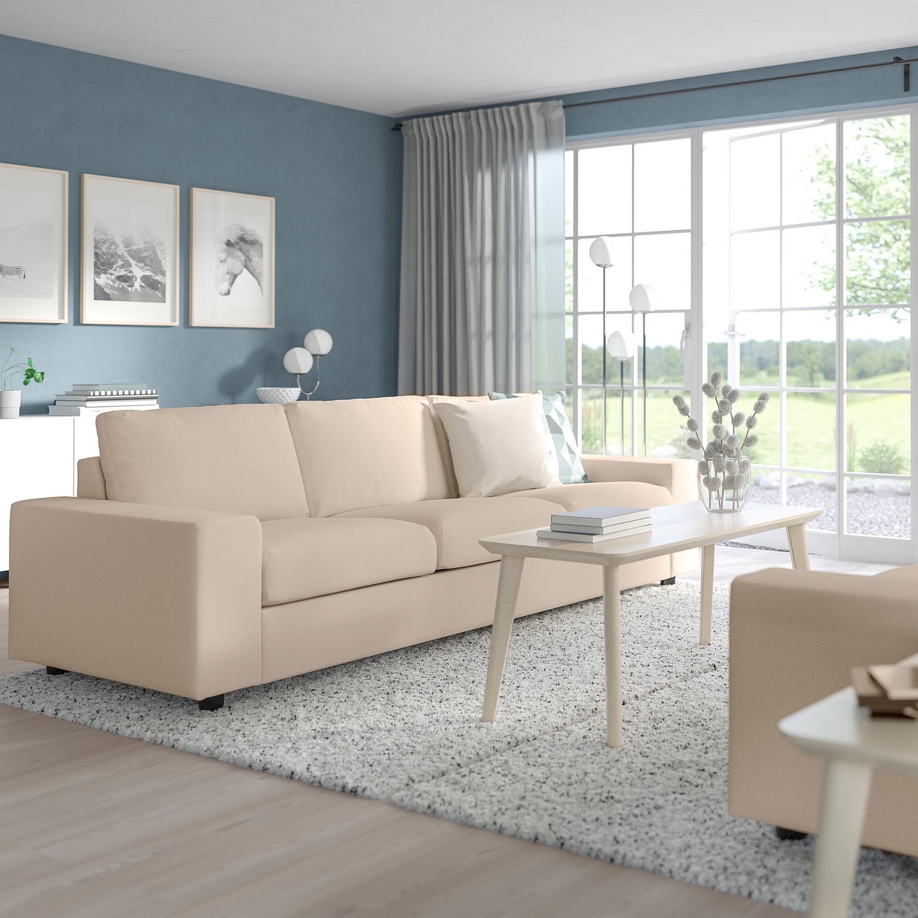 VIMLE, 3-seat sofa-bed with wide armrests, 495.370.90