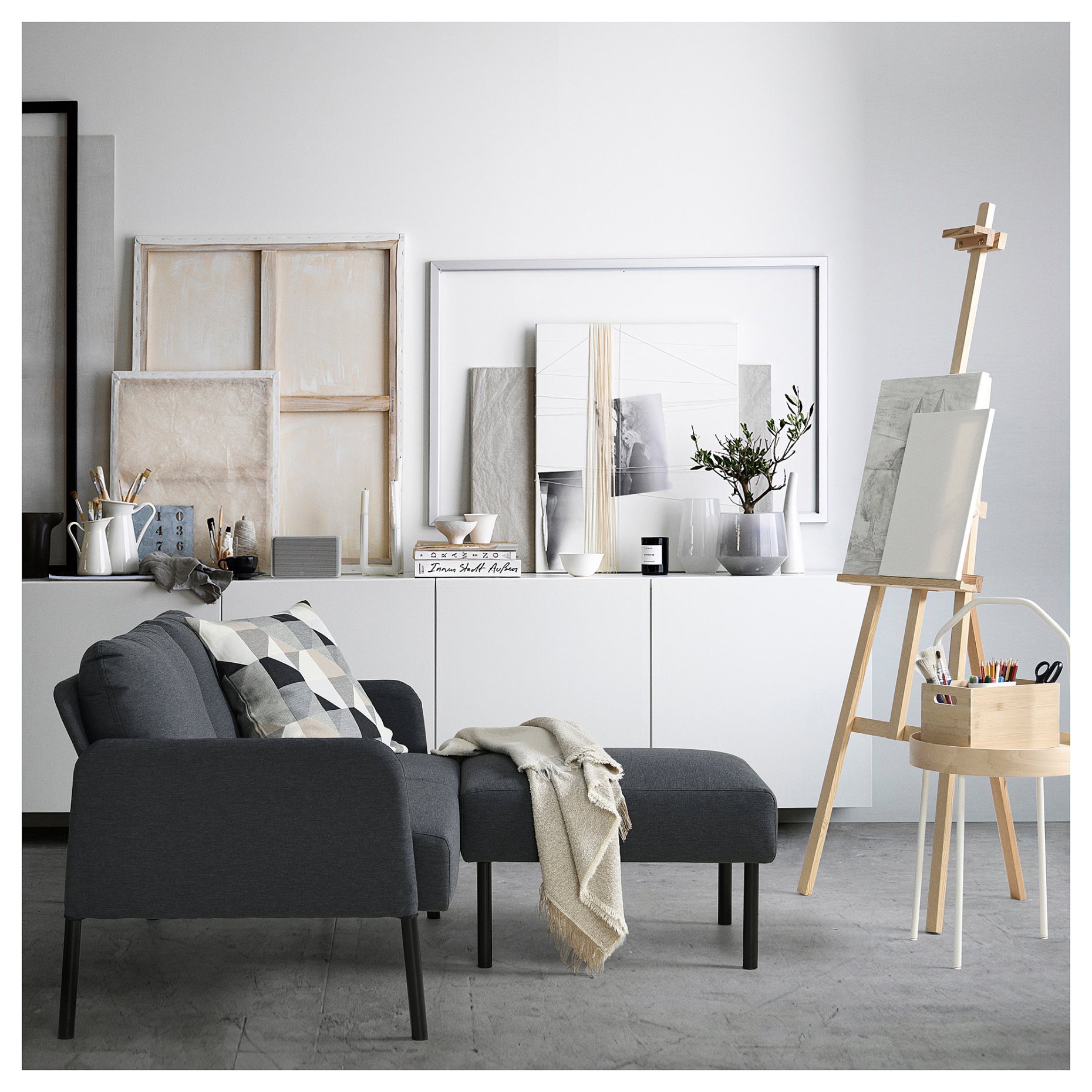 GLOSTAD, διθέσιος καναπές με σεζλόνγκ, 495.439.20