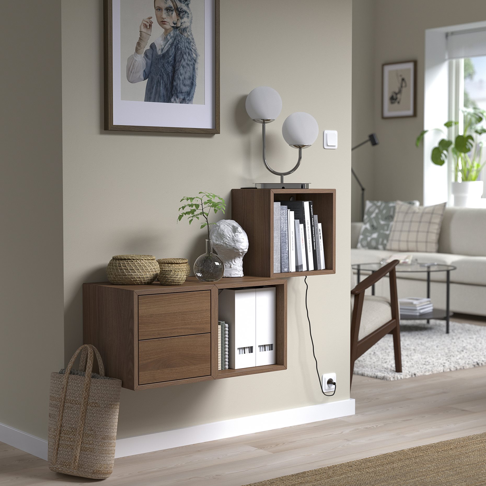 EKET, wall-mounted storage combination, 105x35x70 cm, 495.688.35