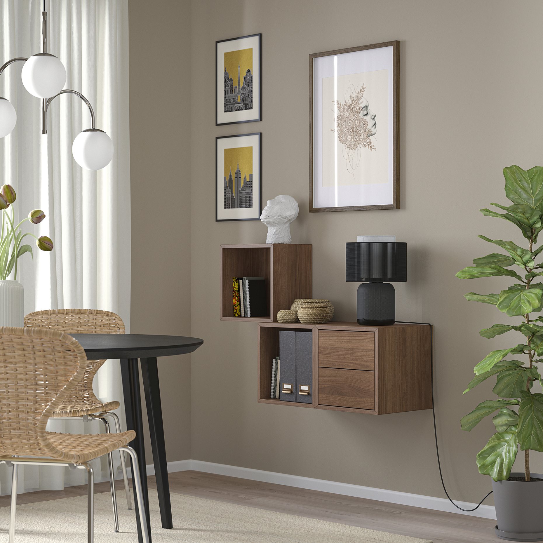 EKET, wall-mounted storage combination, 105x35x70 cm, 495.688.35