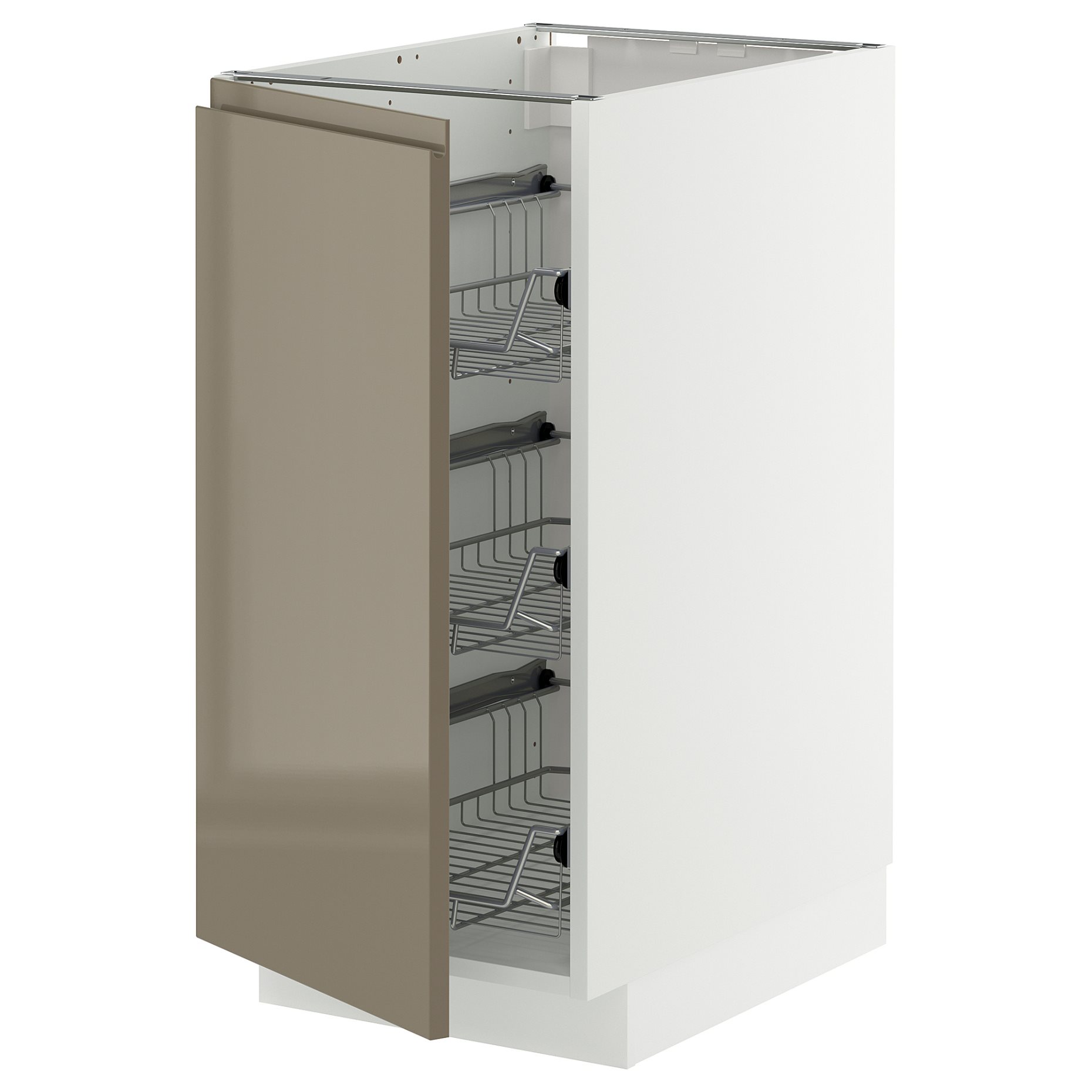 METOD, base cabinet with wire baskets, 40x60 cm, 495.769.20