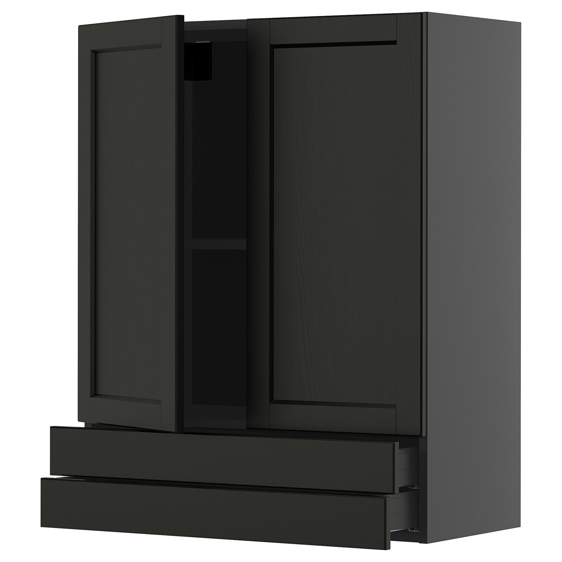 METOD/KNIVSHULT, wall cabinet with 2 doors/2 drawers, 80x100 cm, 495.886.59