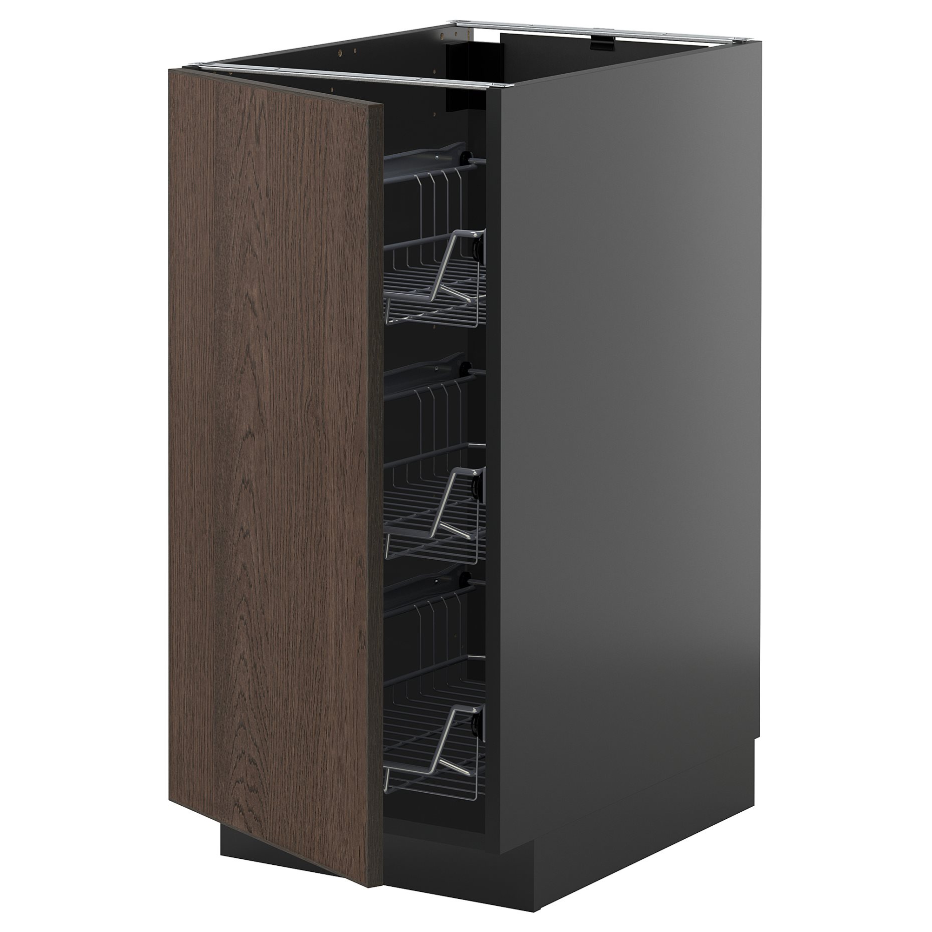 METOD, base cabinet with wire baskets, 40x60 cm, 495.899.13