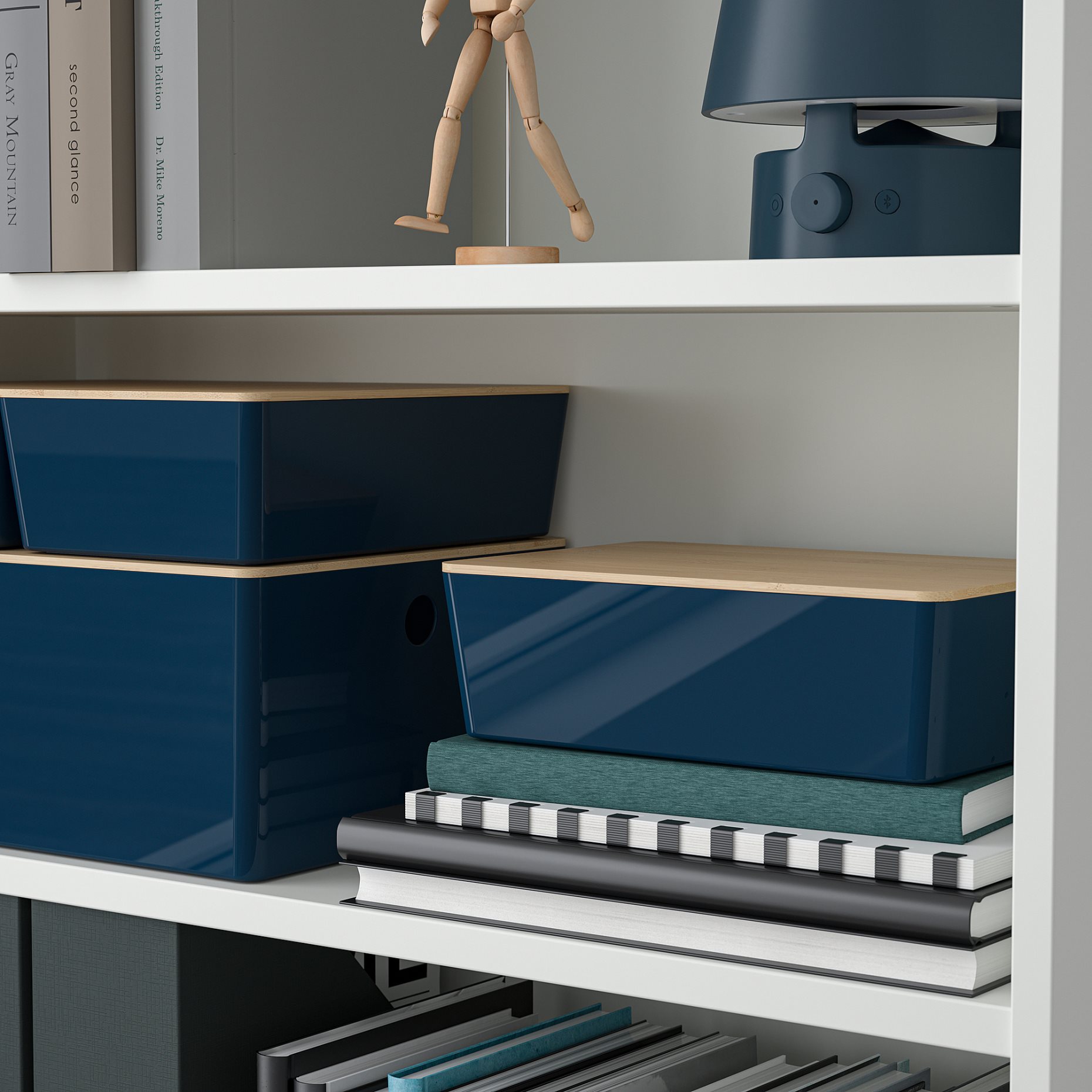 KUGGIS, box with lid, 18x26x8 cm, 496.102.12