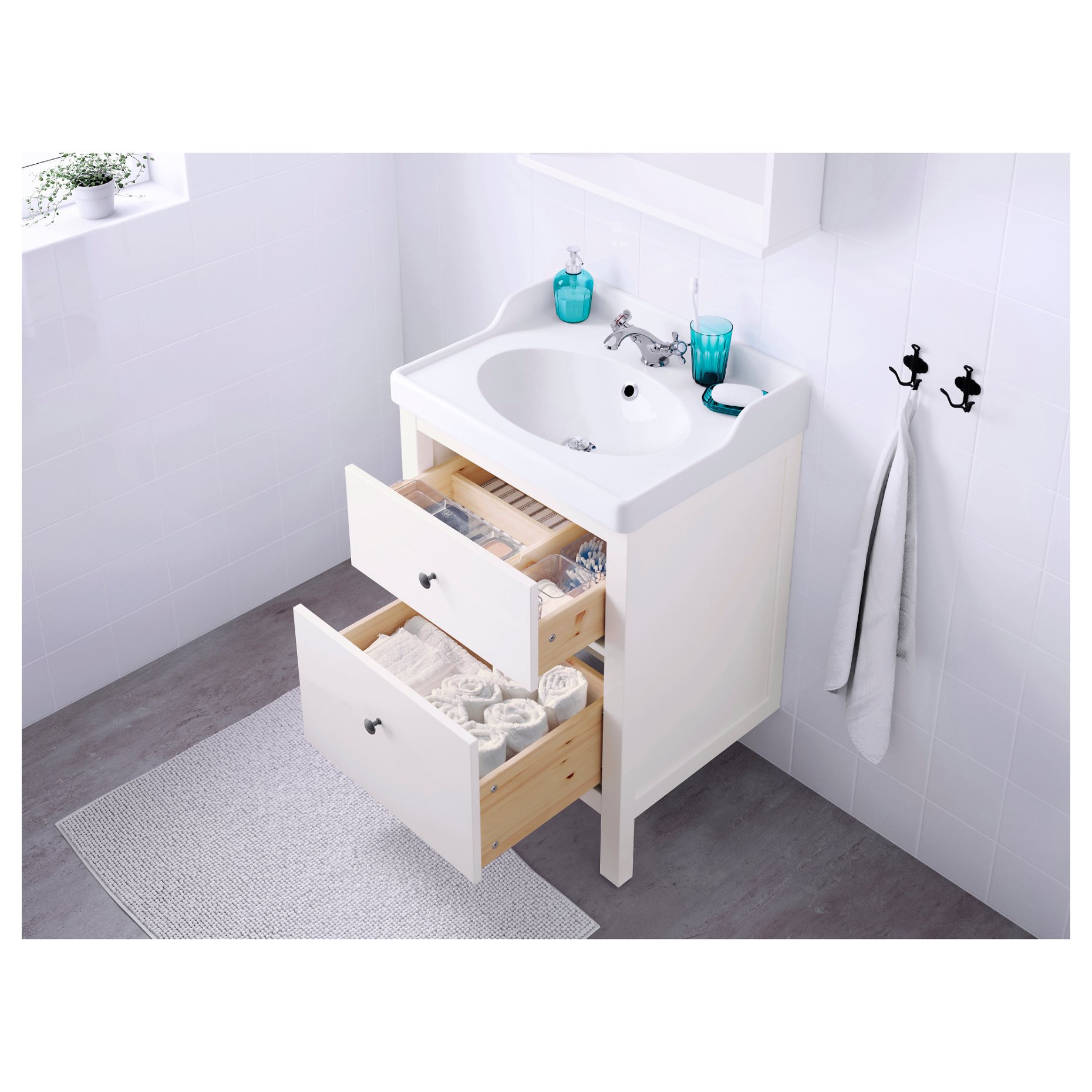 HEMNES, wash-stand with 2 drawers, 502.176.67