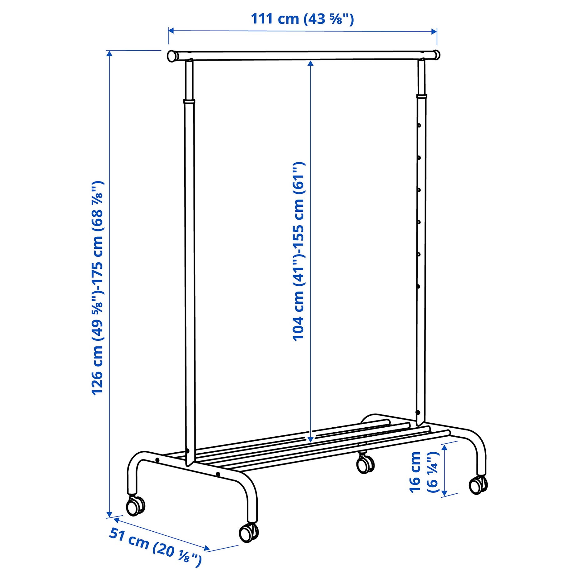 RIGGA, clothes rack, 502.316.30