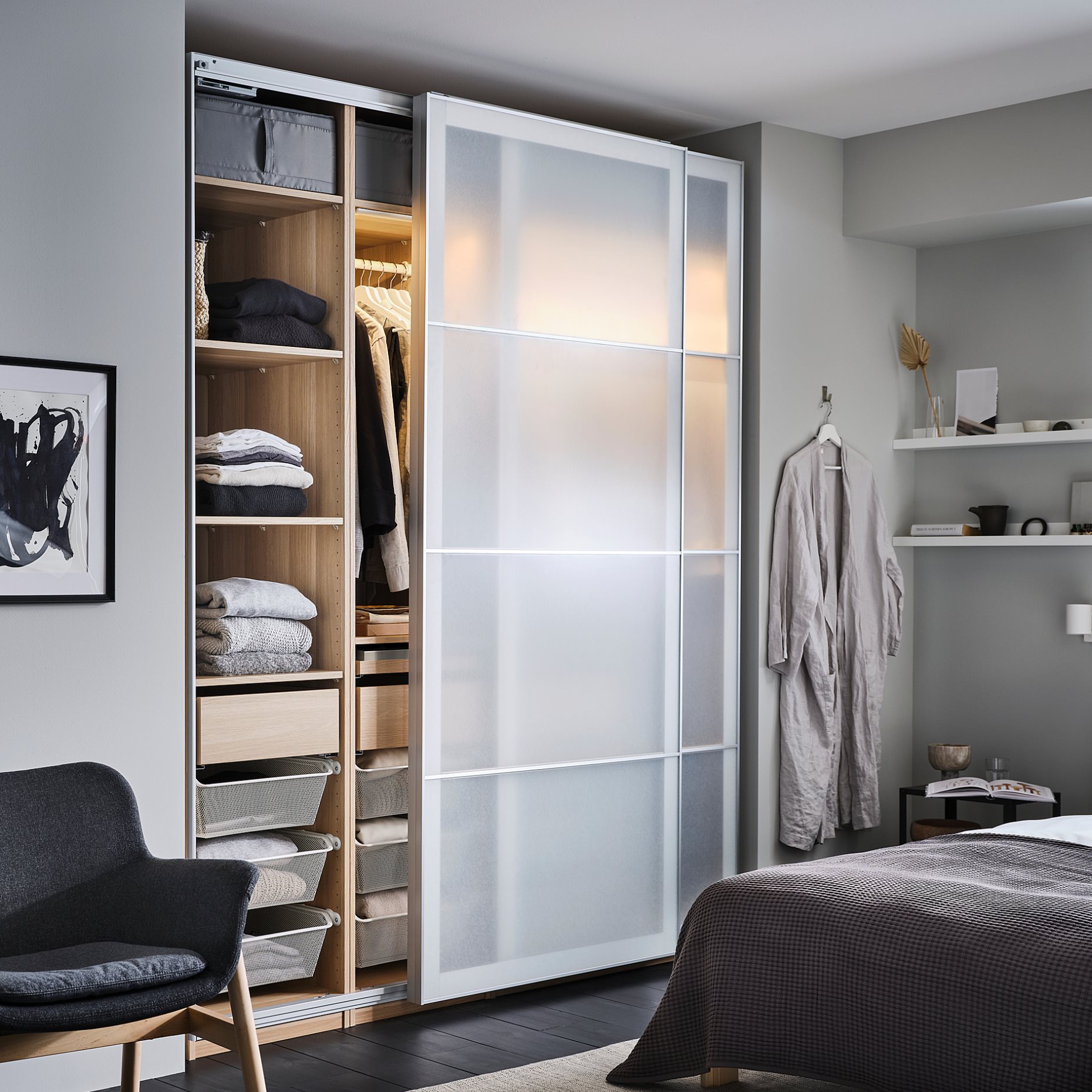 PAX, σκελετός ντουλάπας, 50x58x201 cm, 504.582.18