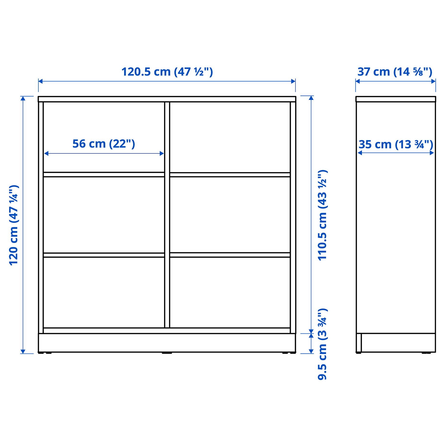 TONSTAD, shelving unit, 121x37x120 cm, 504.892.91
