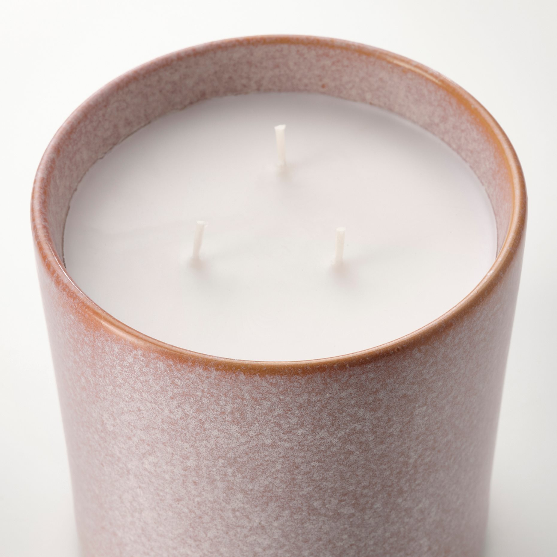 LUGNARE, scented candle in ceramic jar with lid/Jasmine, 60 hr, 505.024.43