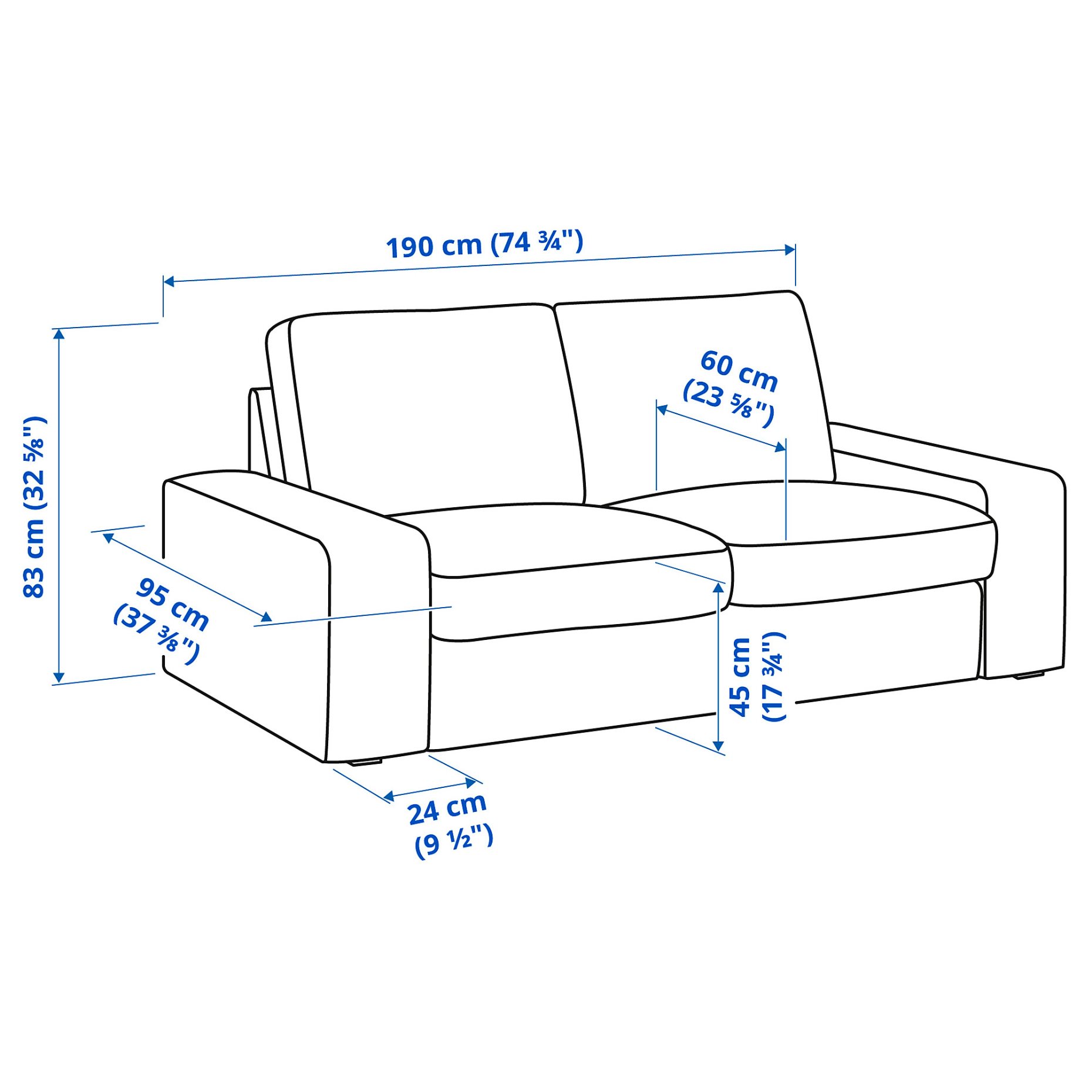 KIVIK, 2-seat sofa, 505.195.18