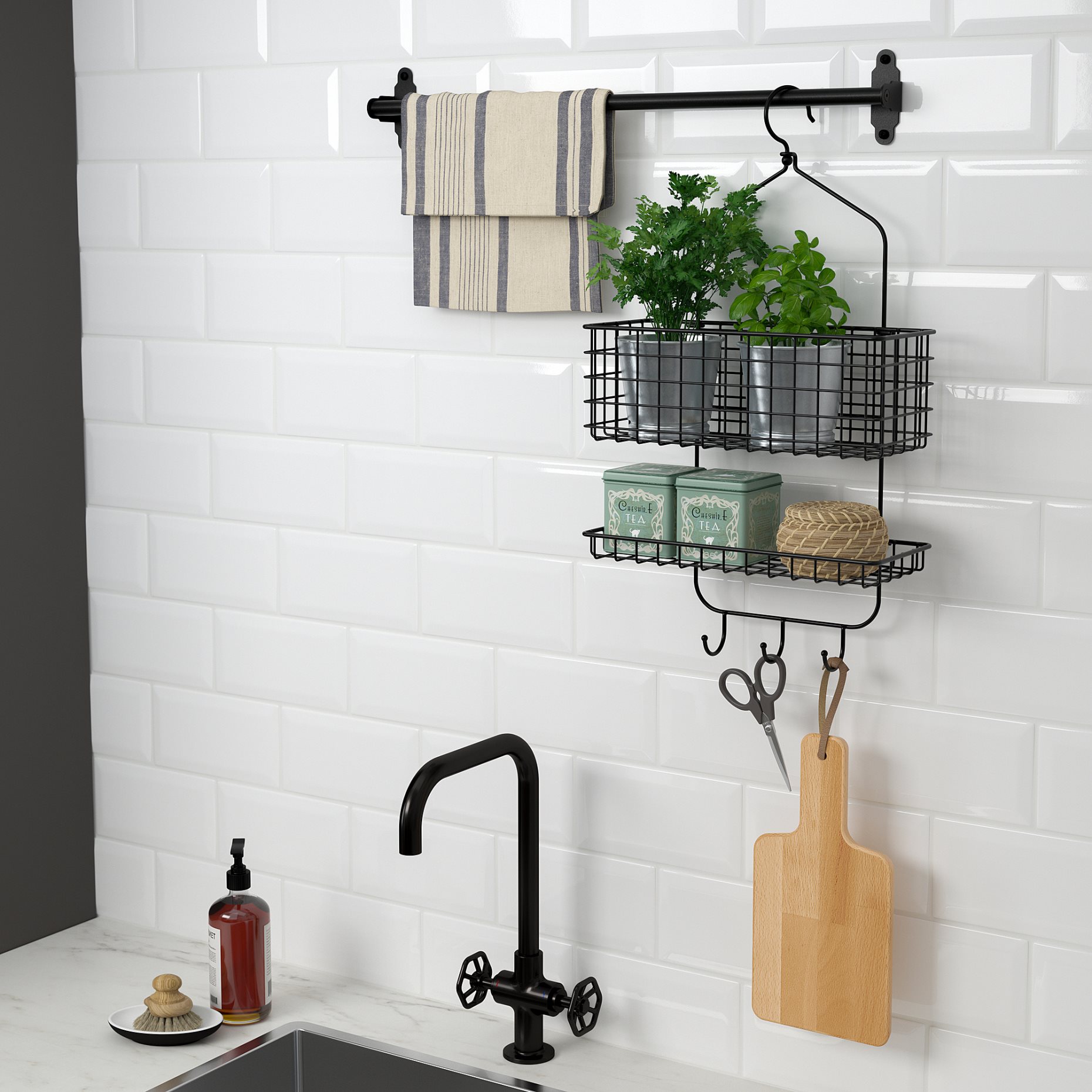 BLECKSJÖN, shower hanger/two tiers, 31x56 cm, 505.232.71