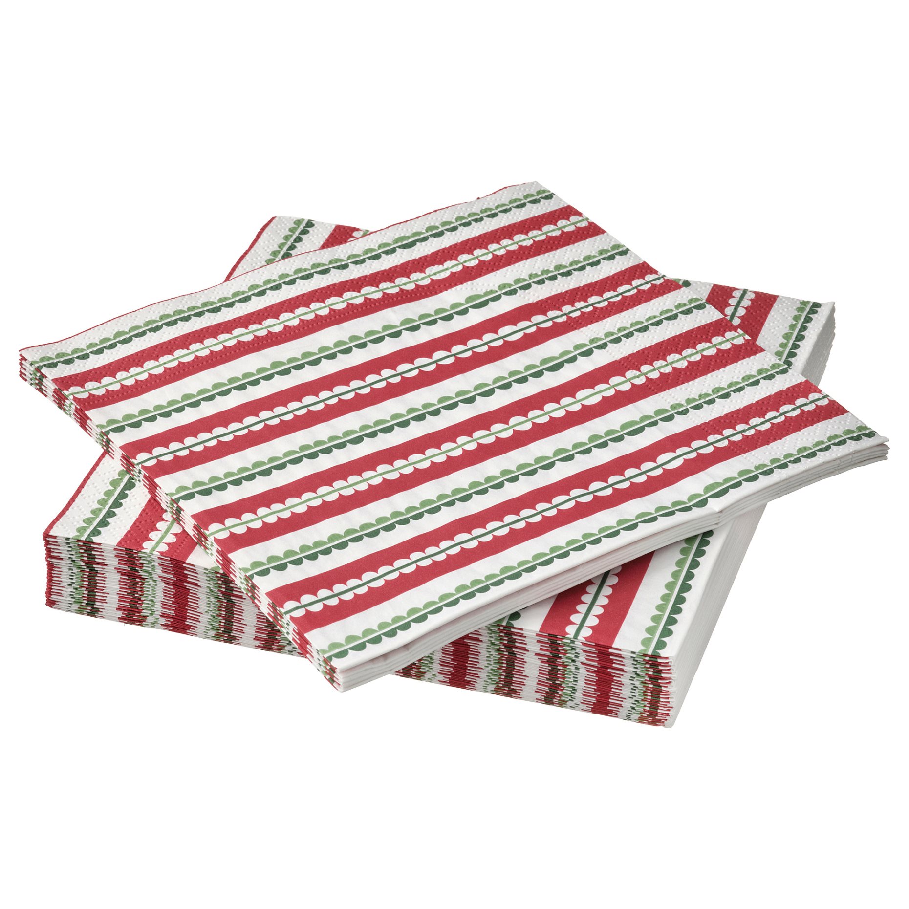 VINTERFINT, paper napkin 33x33 cm/30 pack/stripe pattern, 150g, 505.296.02
