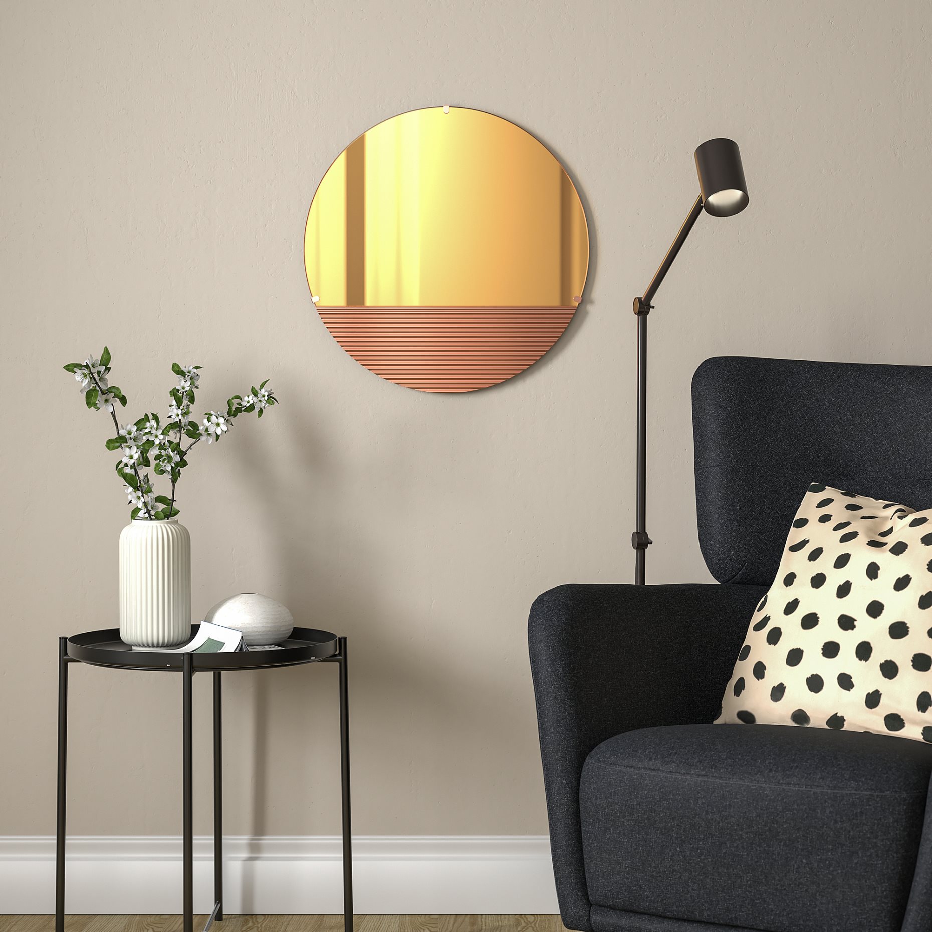 SKOGSGRÄNSEN, διακοσμητικός καθρέφτης, 50 cm, 505.380.79