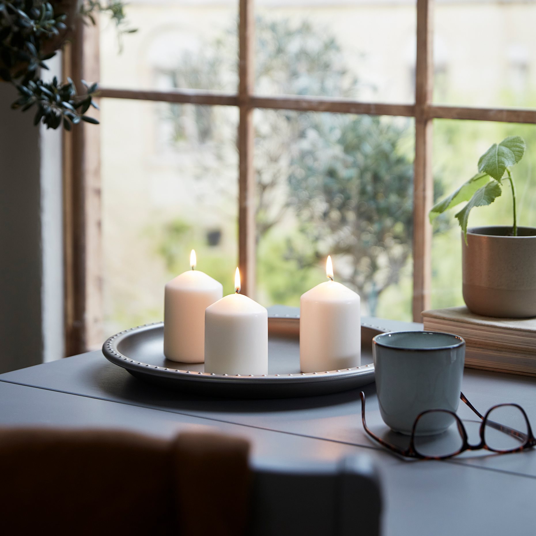 BLODOLVON, candle dish, 34 cm, 505.594.63