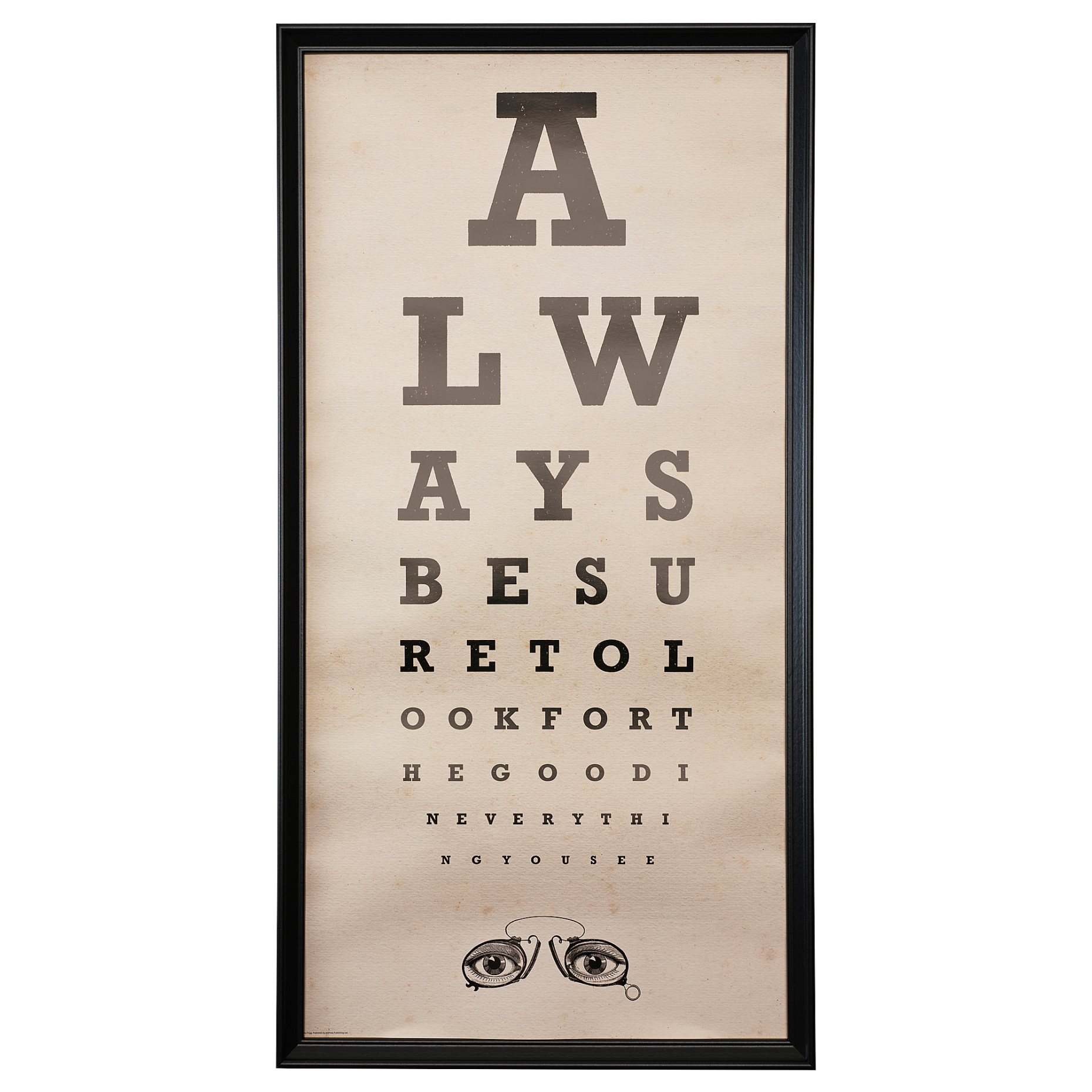 KNOPPÄNG, frame with poster/Always be sure, 35x70 cm, 505.607.01