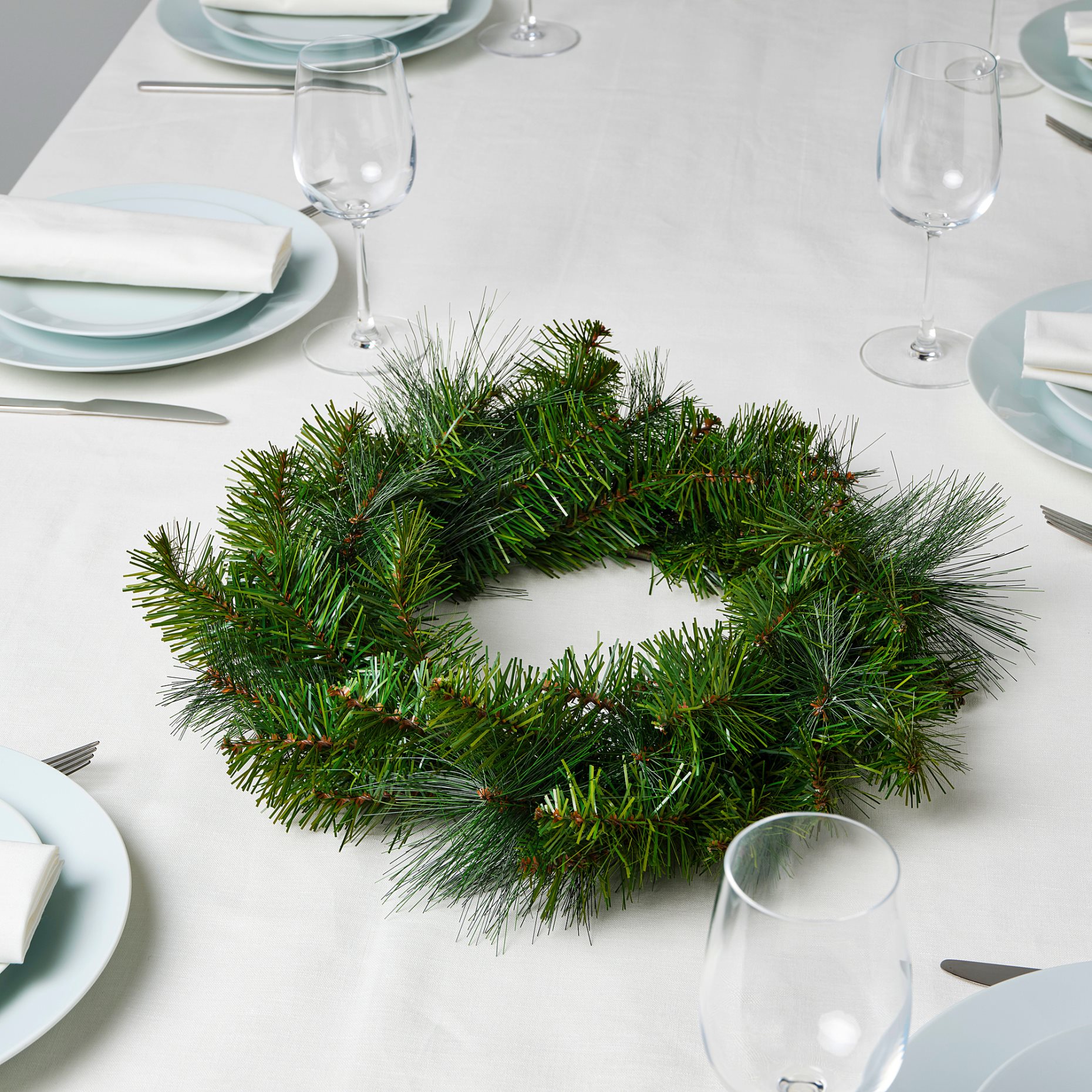 VINTERFINT, artificial wreath/in/outdoor/pine spruce, 45 cm, 505.621.30