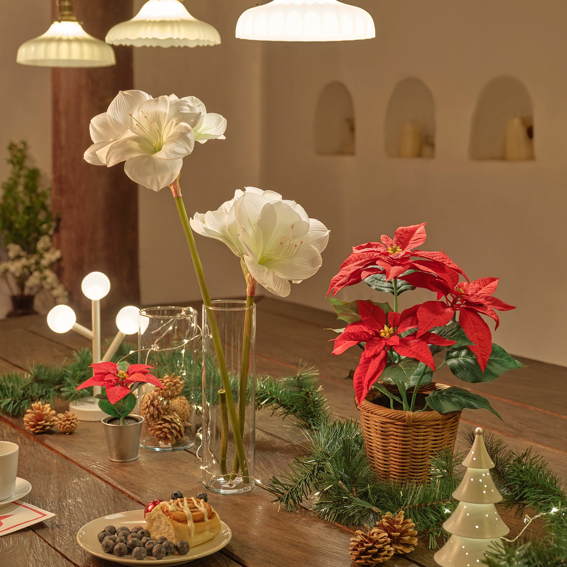 VINTERFINT, τεχνητό λουλούδι/εσωτερικού/εξωτερικού χώρου/Αμαρυλλίς, 60 cm, 505.621.54