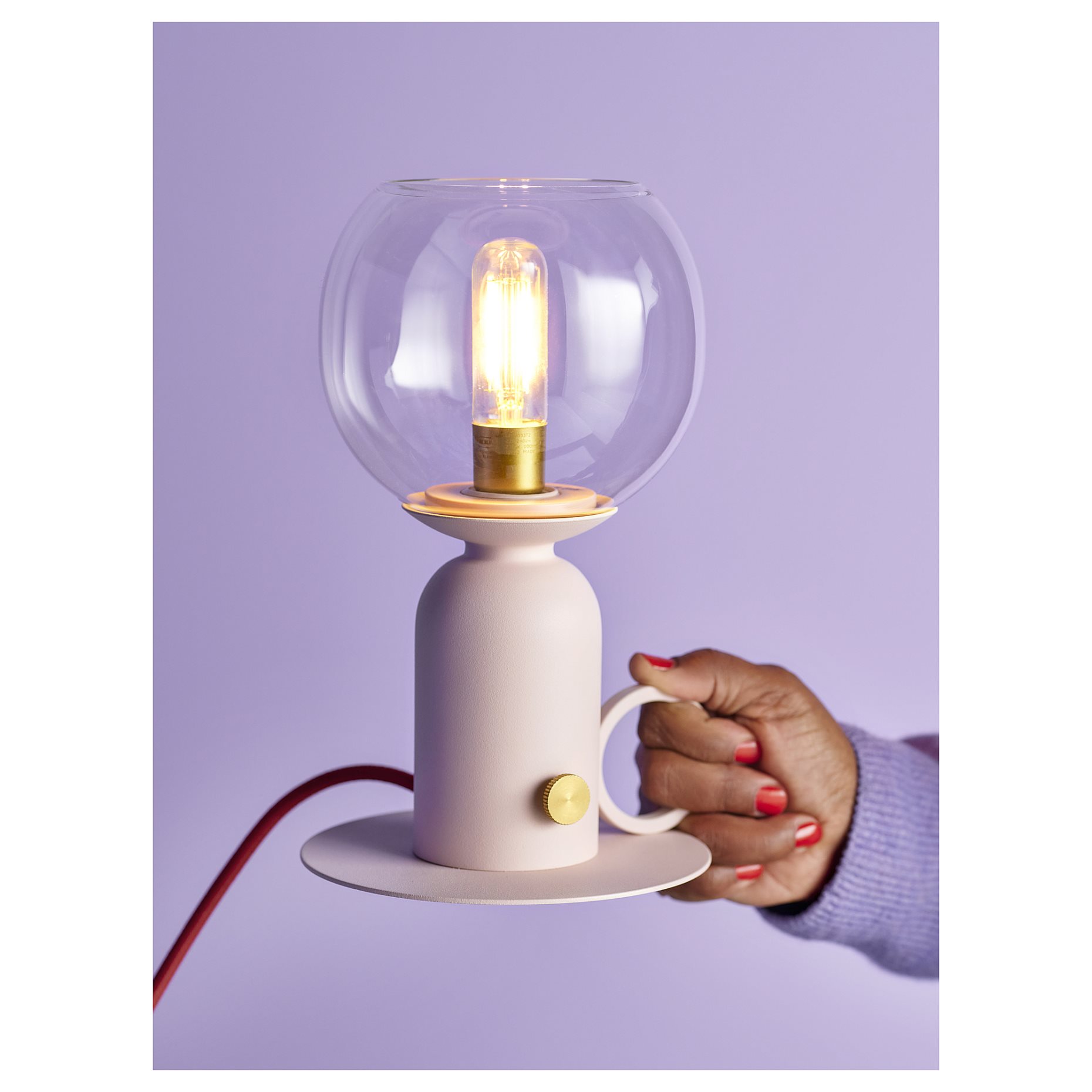 ÅSKMULLER, table lamp/dimmable, 24 cm, 505.762.26