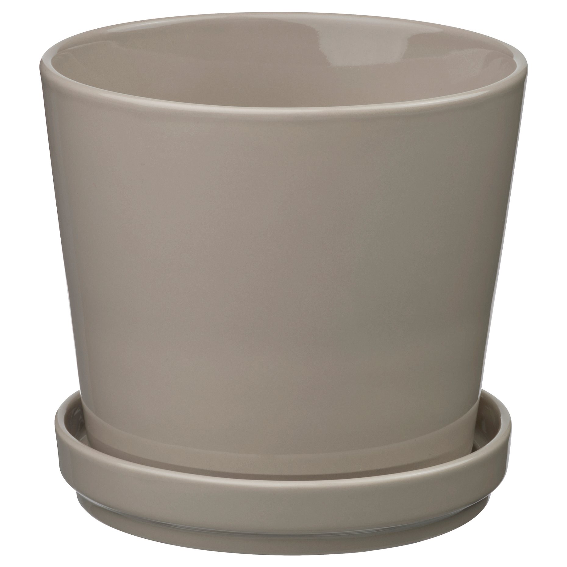 KLOTLÖNN, plant pot with saucer/in/outdoor, 15 cm, 505.840.09