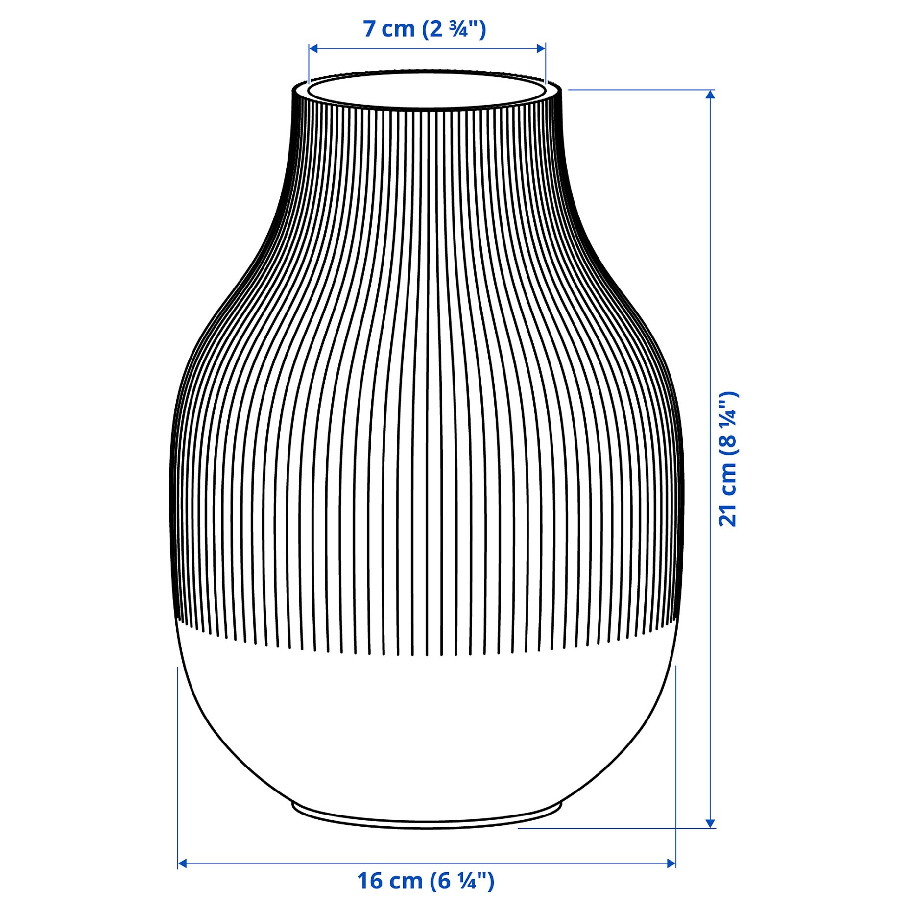 GRADVIS, vase, 21 cm, 505.864.09