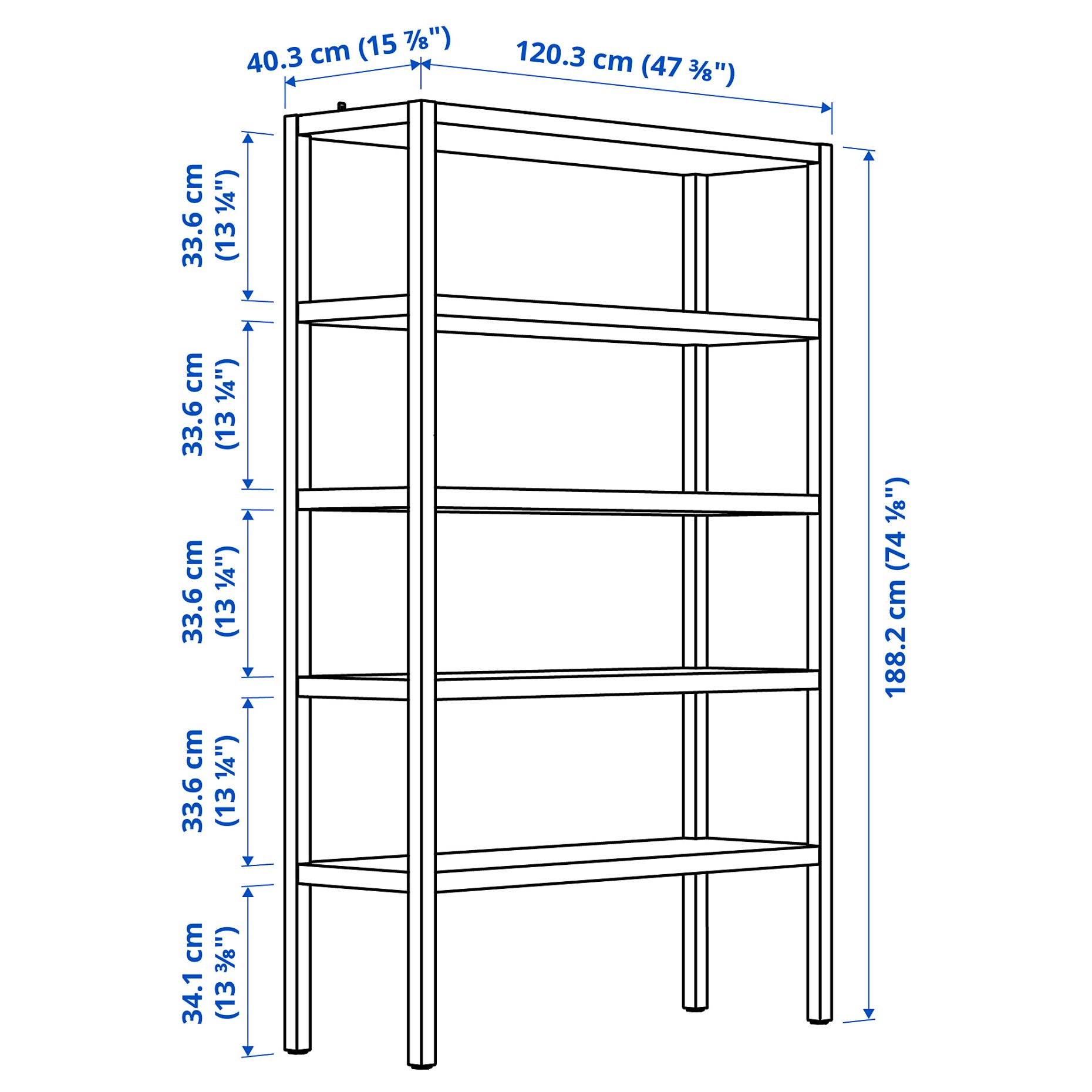 STOCKHOLM 2025, ραφιέρα, 120x40x188 cm, 505.866.35