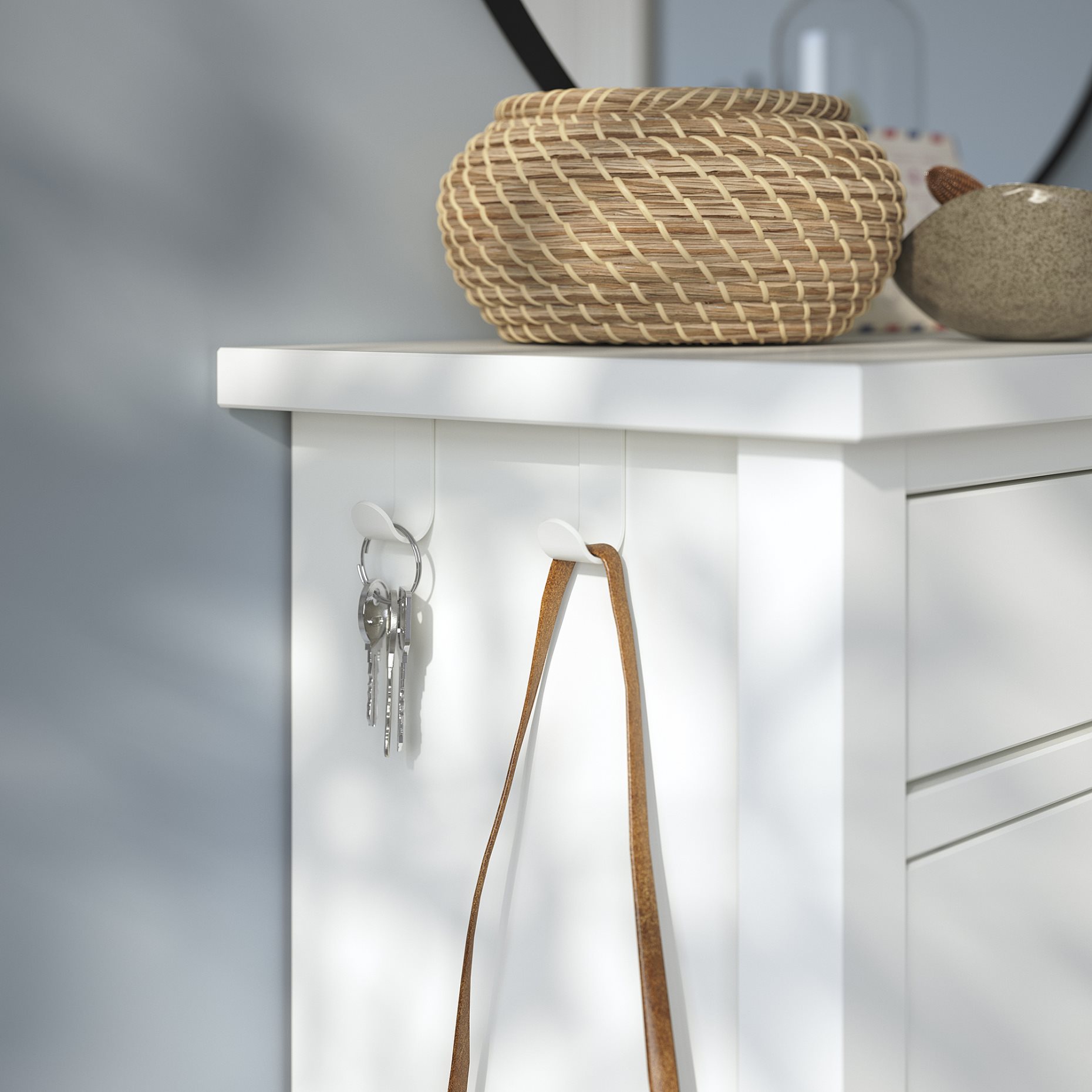 GULLABERG, shoe cabinet with 2 compartments, 88x30x122 cm, 505.876.92