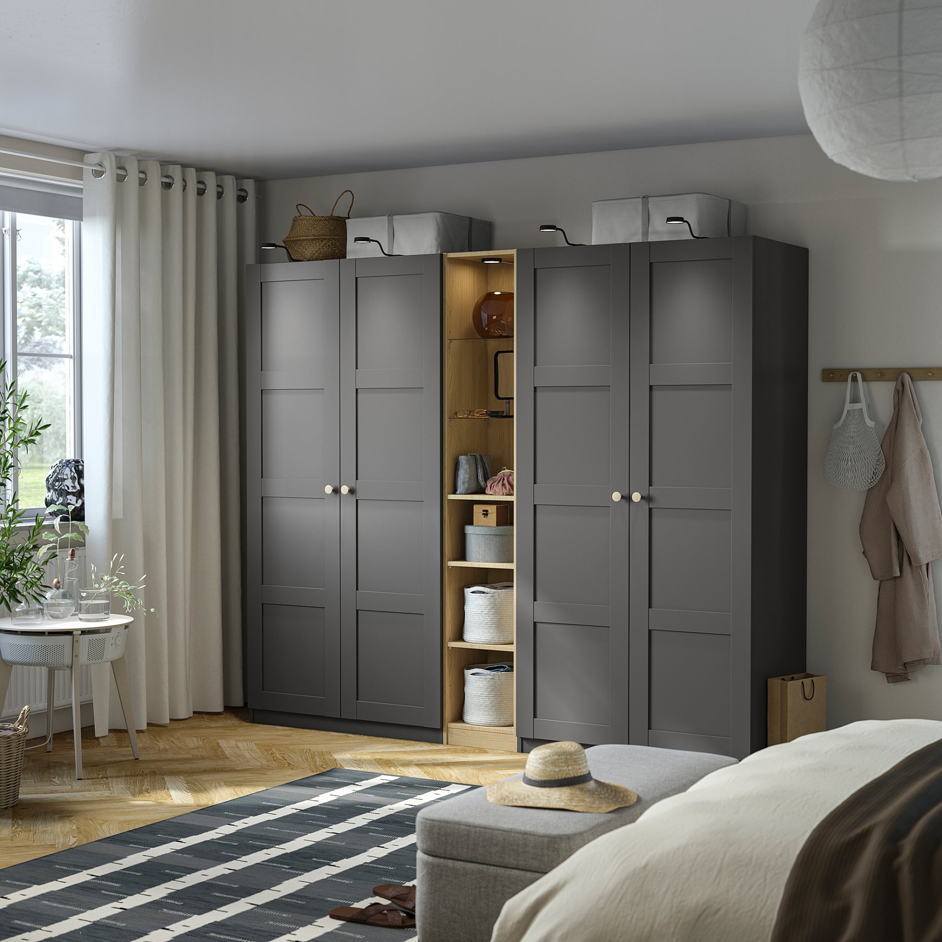 PAX, add-on mid-unit, 35x35x201 cm, 506.038.28