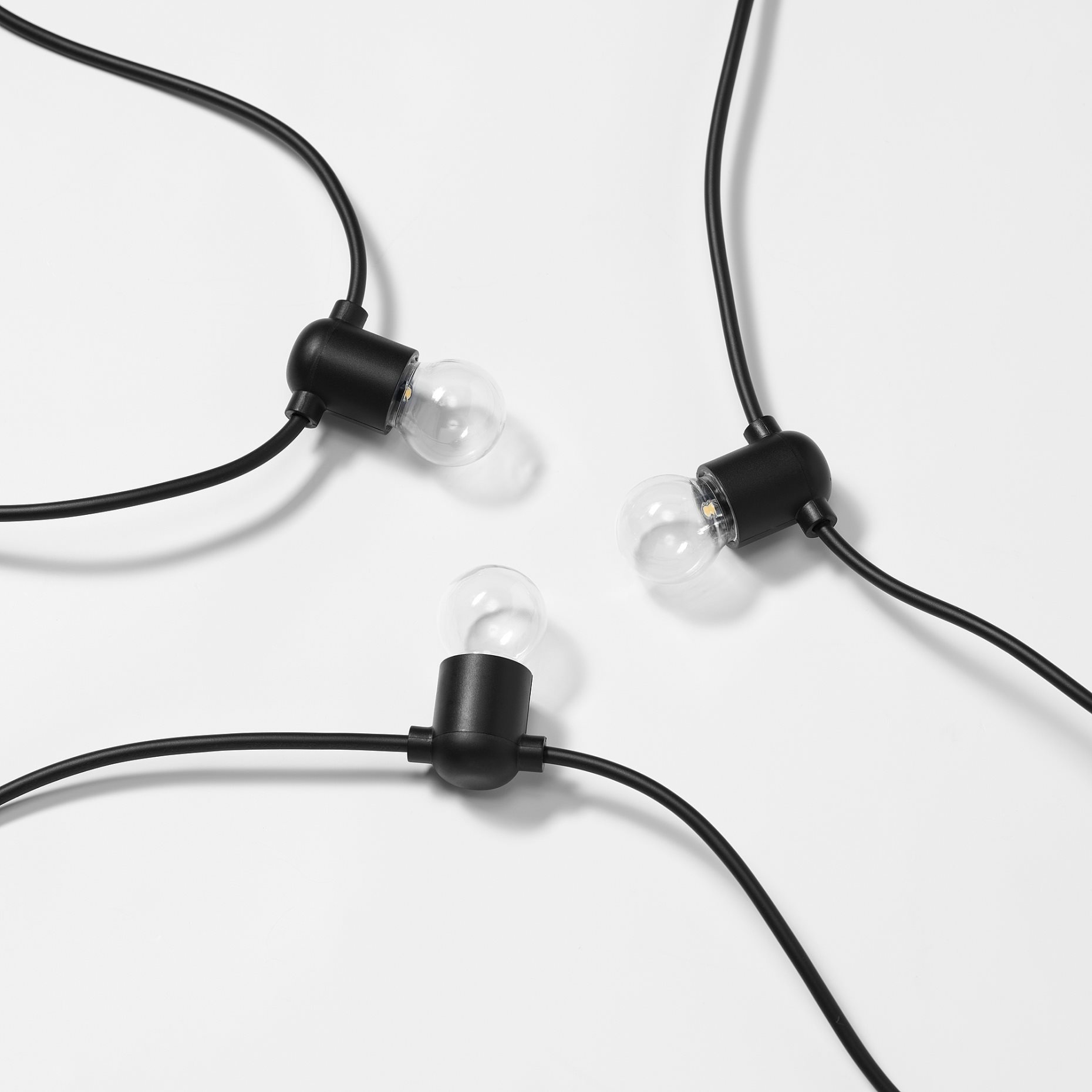 UTSUND, γιρλάντα φωτισμού με ενσωματωμένο φωτισμό LED/12 λαμπτήρες/εξωτερικού χώρου/λειτουργία με μπαταρία, 506.105.84