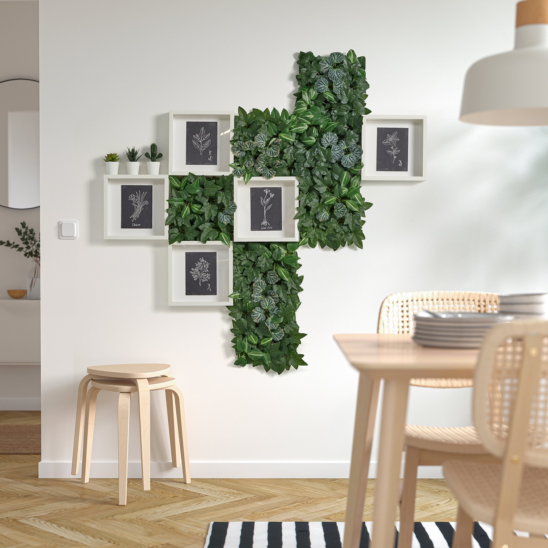 FEJKA, artificial plant wall mounted in/outdoor, 25x25 cm, 506.107.58