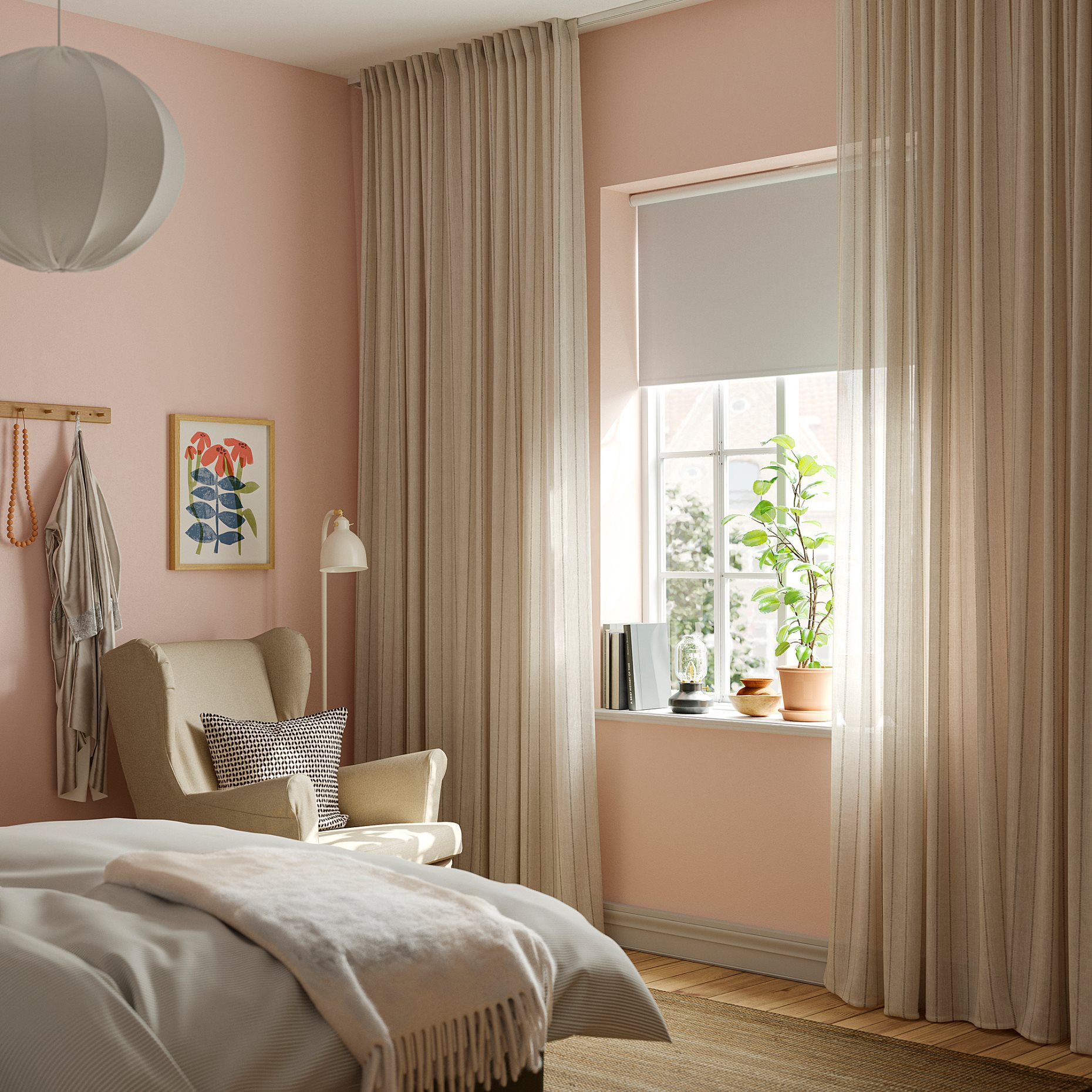 MAISTANGG, curtains with heading tape 1 pair, 145x280 cm, 506.410.95