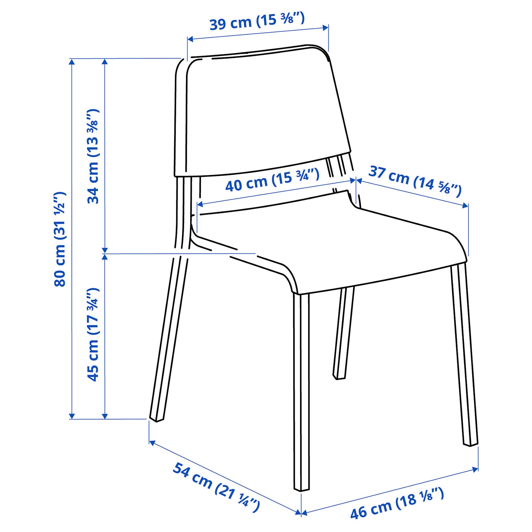 VANGSTA/TEODORES, τραπέζι και 4 καρέκλες, 592.211.89