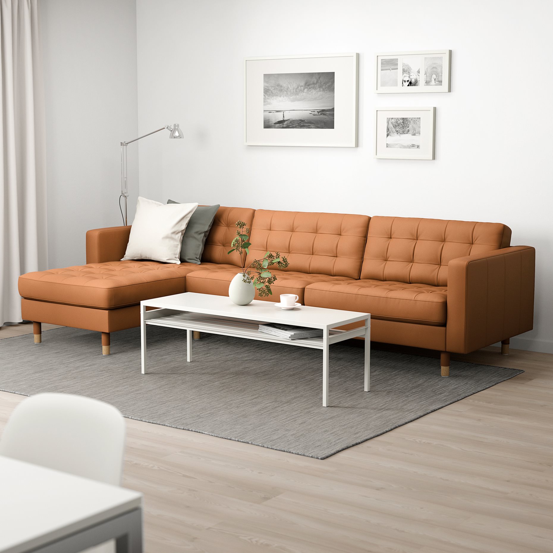 LANDSKRONA, 4-seat sofa with chaise longue, 592.703.54