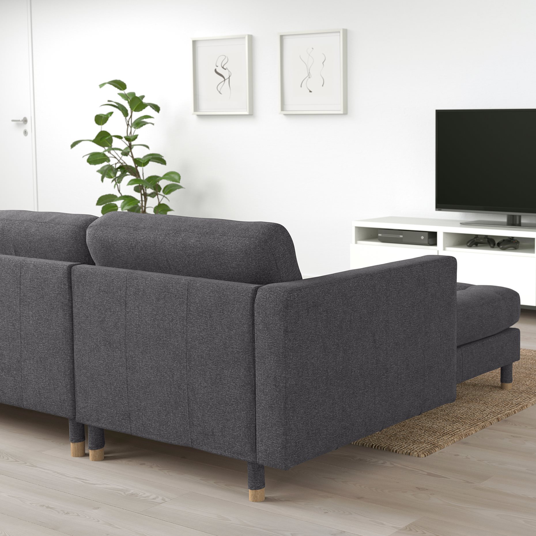 LANDSKRONA, 4-seat sofa with chaise longue, 592.703.73