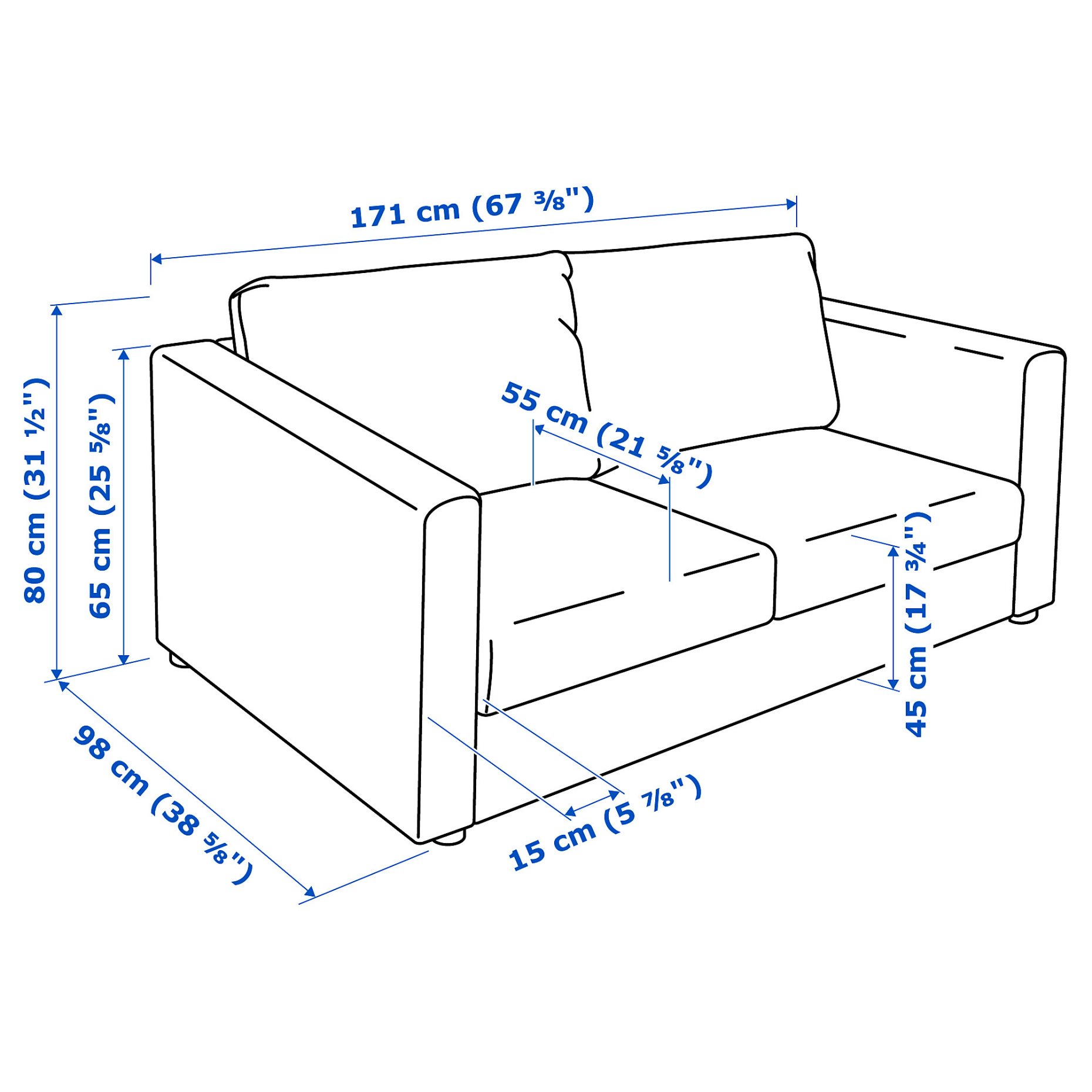VIMLE, 2-seat sofa, 593.062.92
