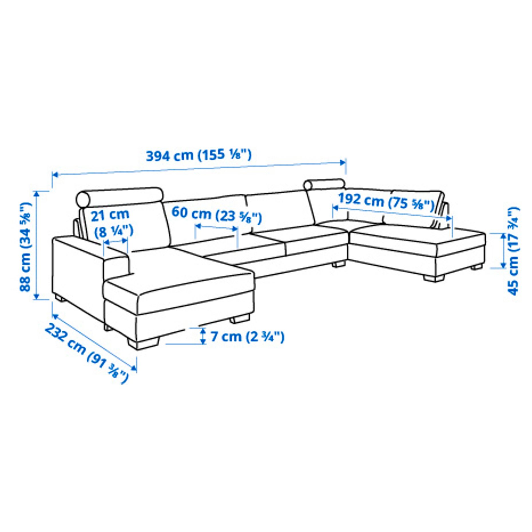 SÖRVALLEN, corner sofa 5-seat with chaise longue/left, 593.147.77